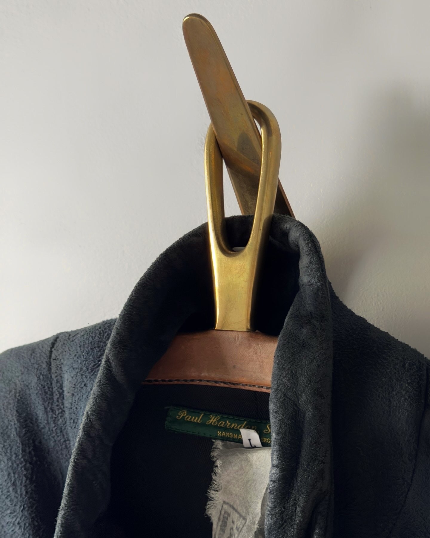 Brass and Leather Cloth Hangers by Carl Auböck　