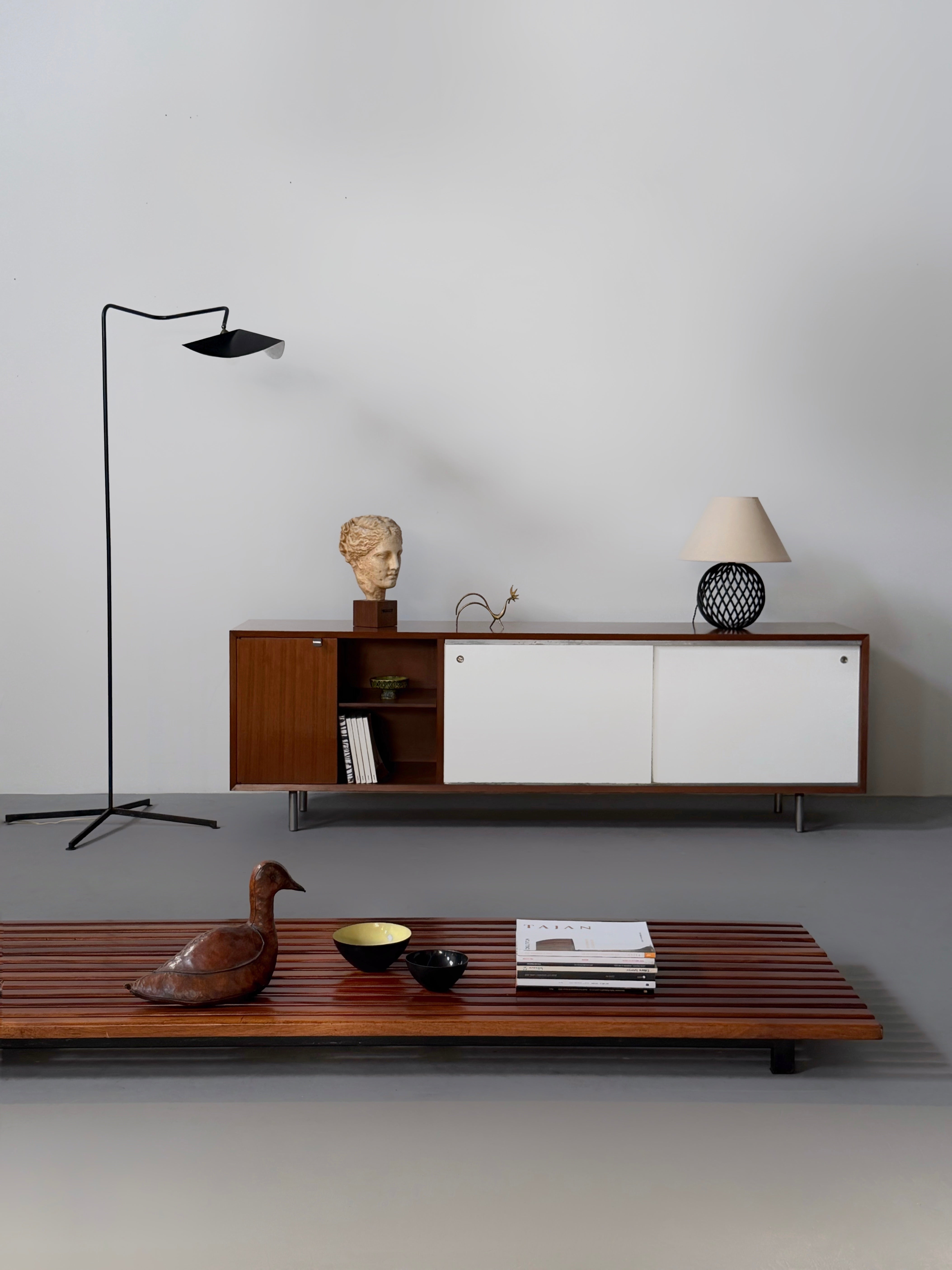Cansado Bench by Charlotte Perriand, France 1950s