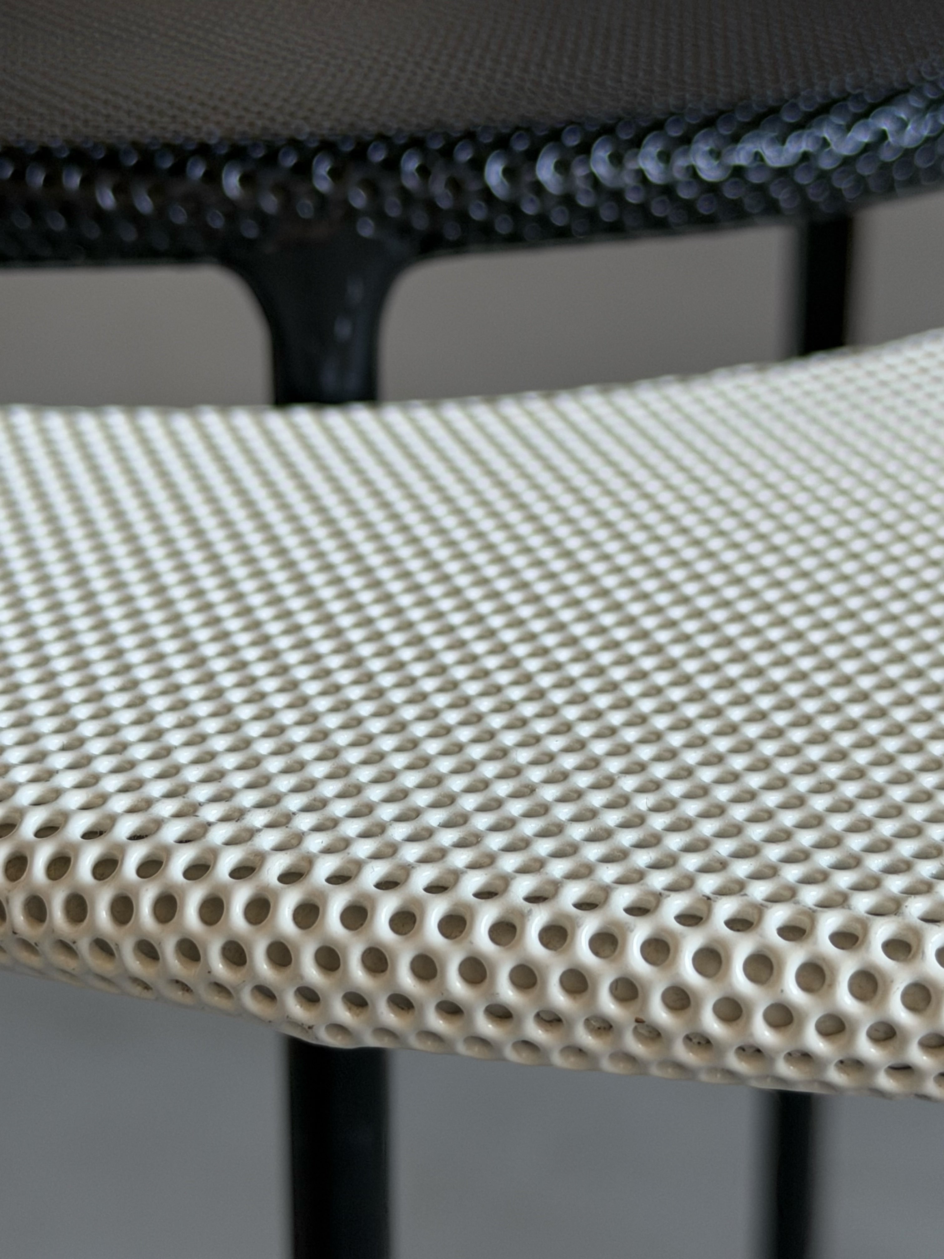 Kangaroo side tables by Mathieu Mategot set of two in black & White for Gubi