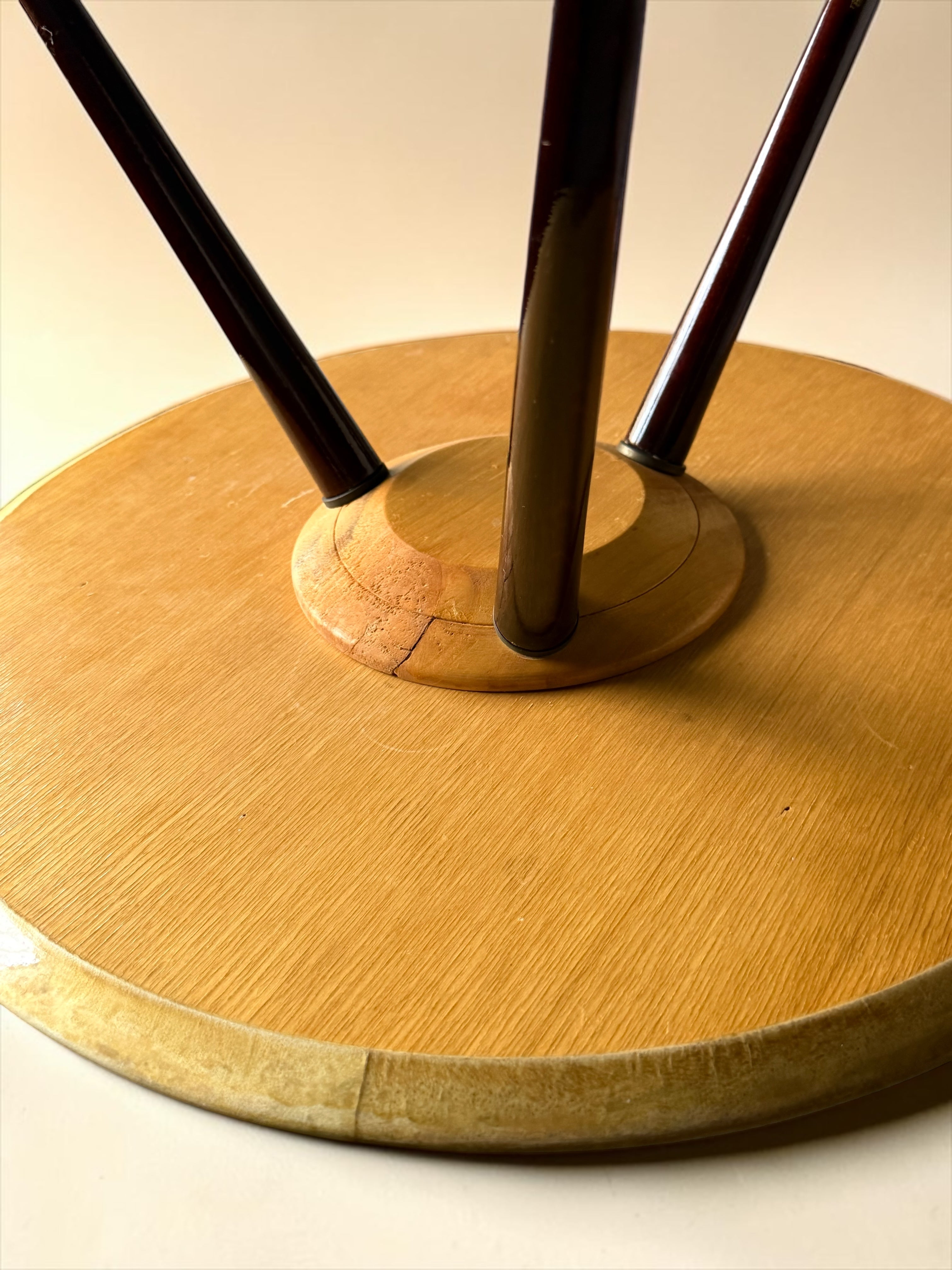 Side Table by Aldo Tura, an early lithograph and goat skin, Italy 1950s