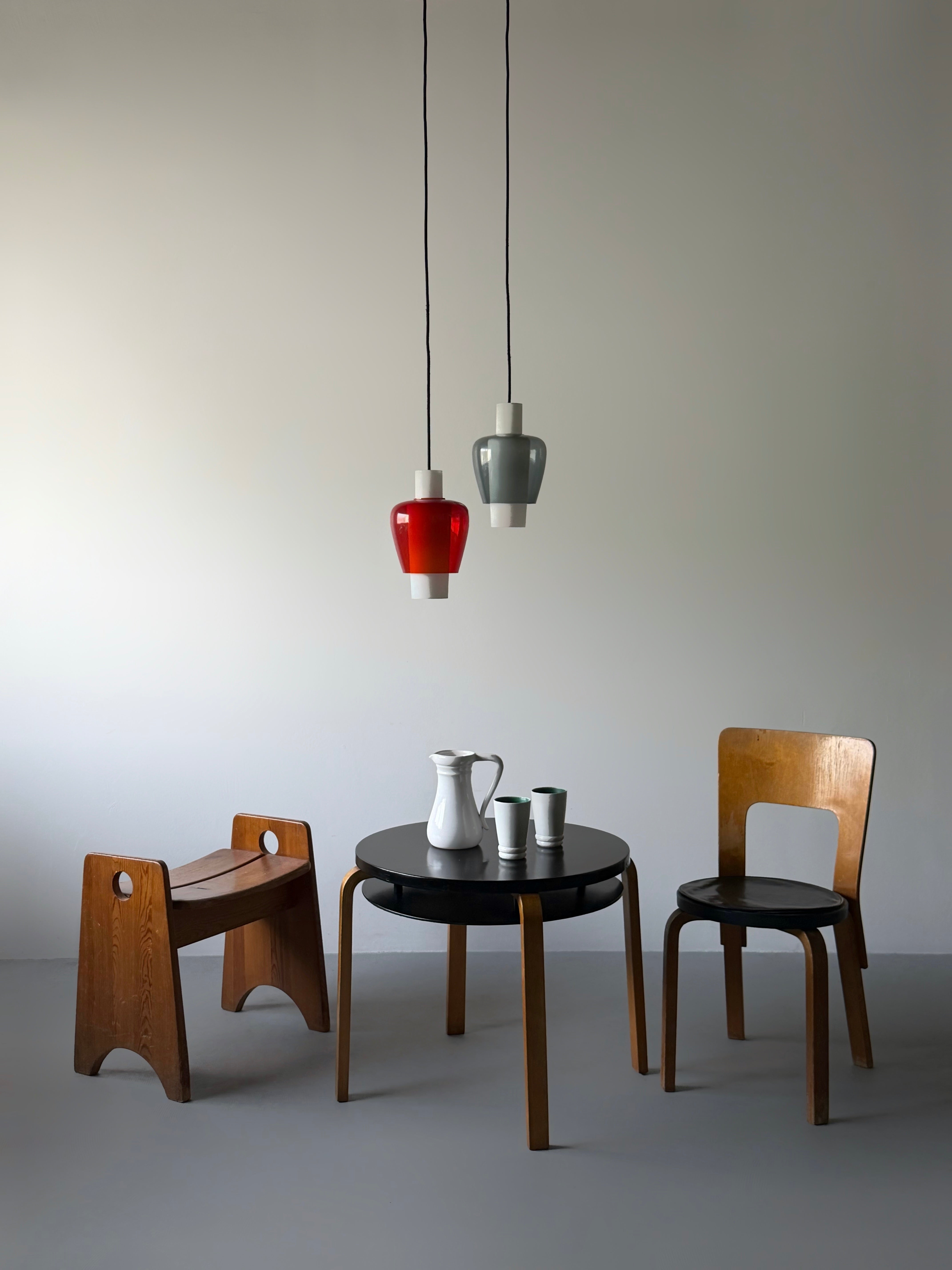 Two Glass ‘Suomi’ Pendants by Tapio Wirkkala, Finland 1950s