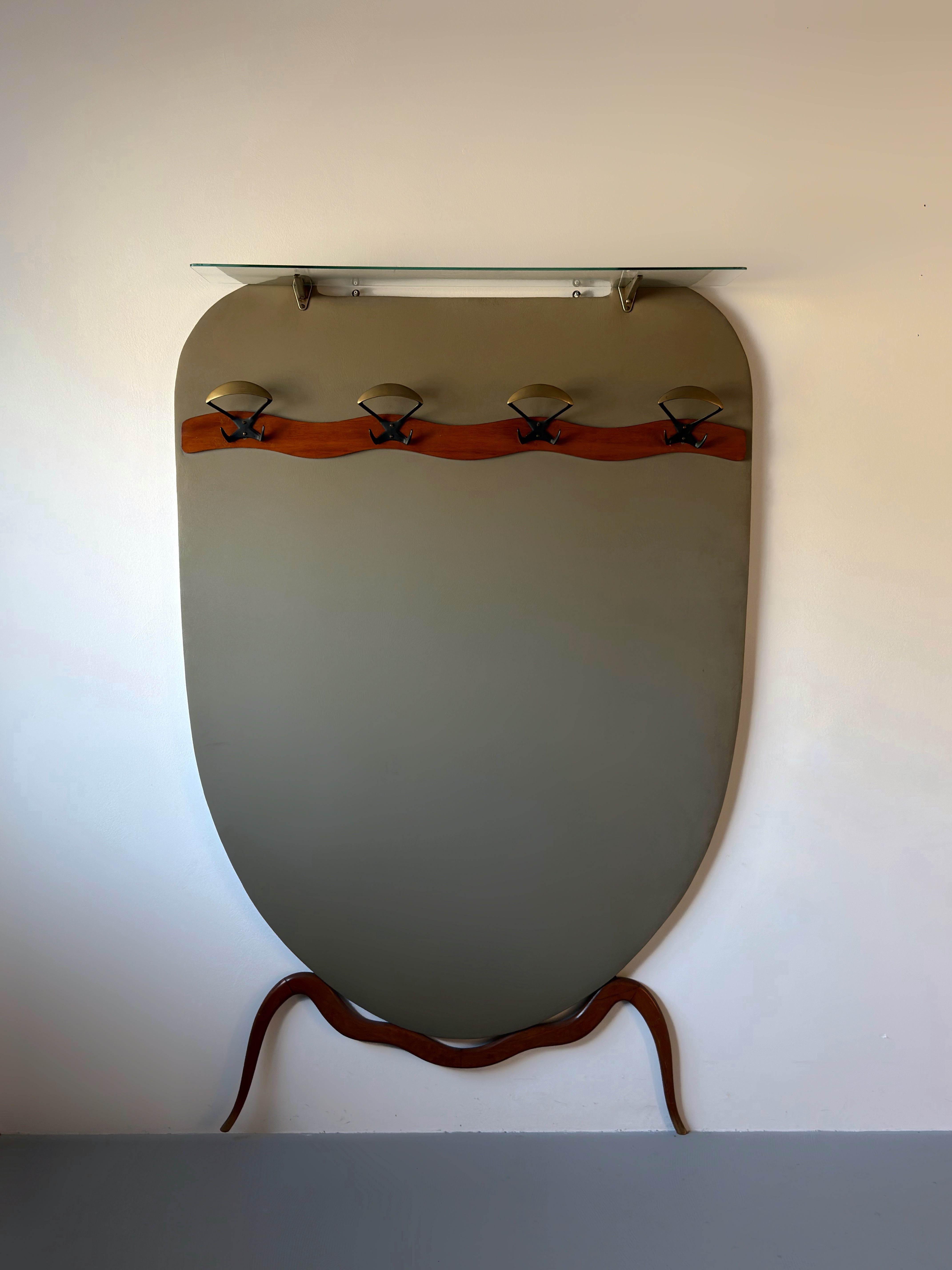 Italian Wall Coat Rack, 1950s
