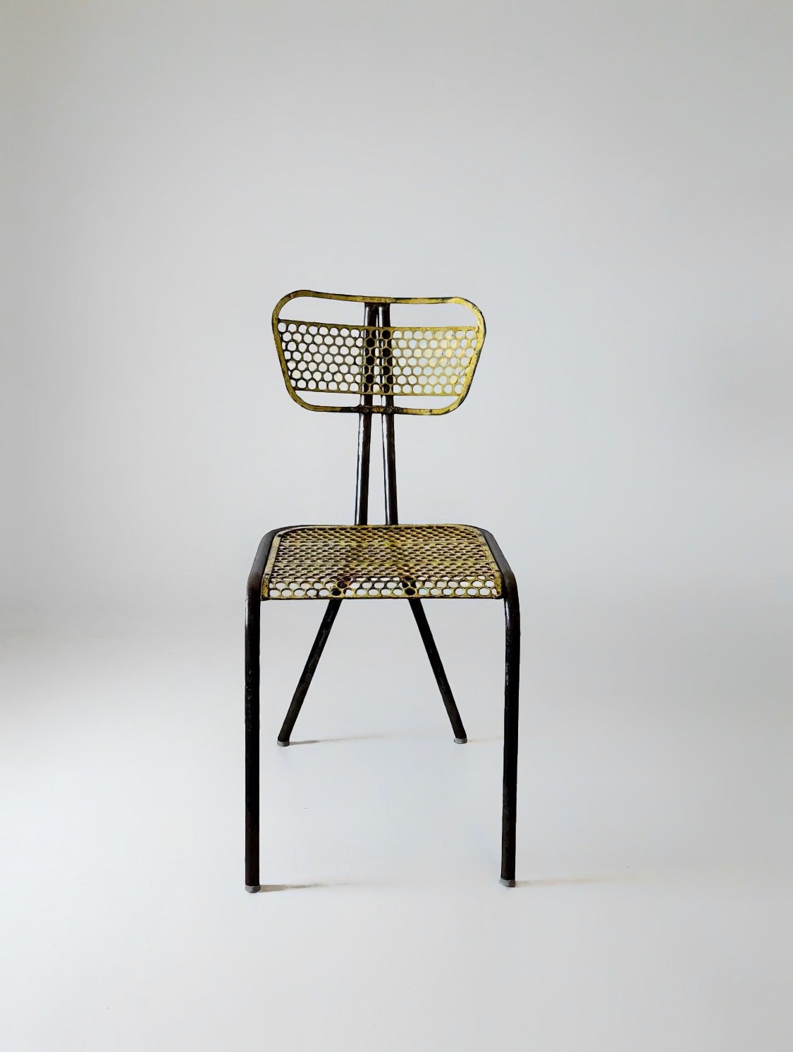 "Radar" Side Chair by Rene Malaval for Bloc Metal, France 1950s