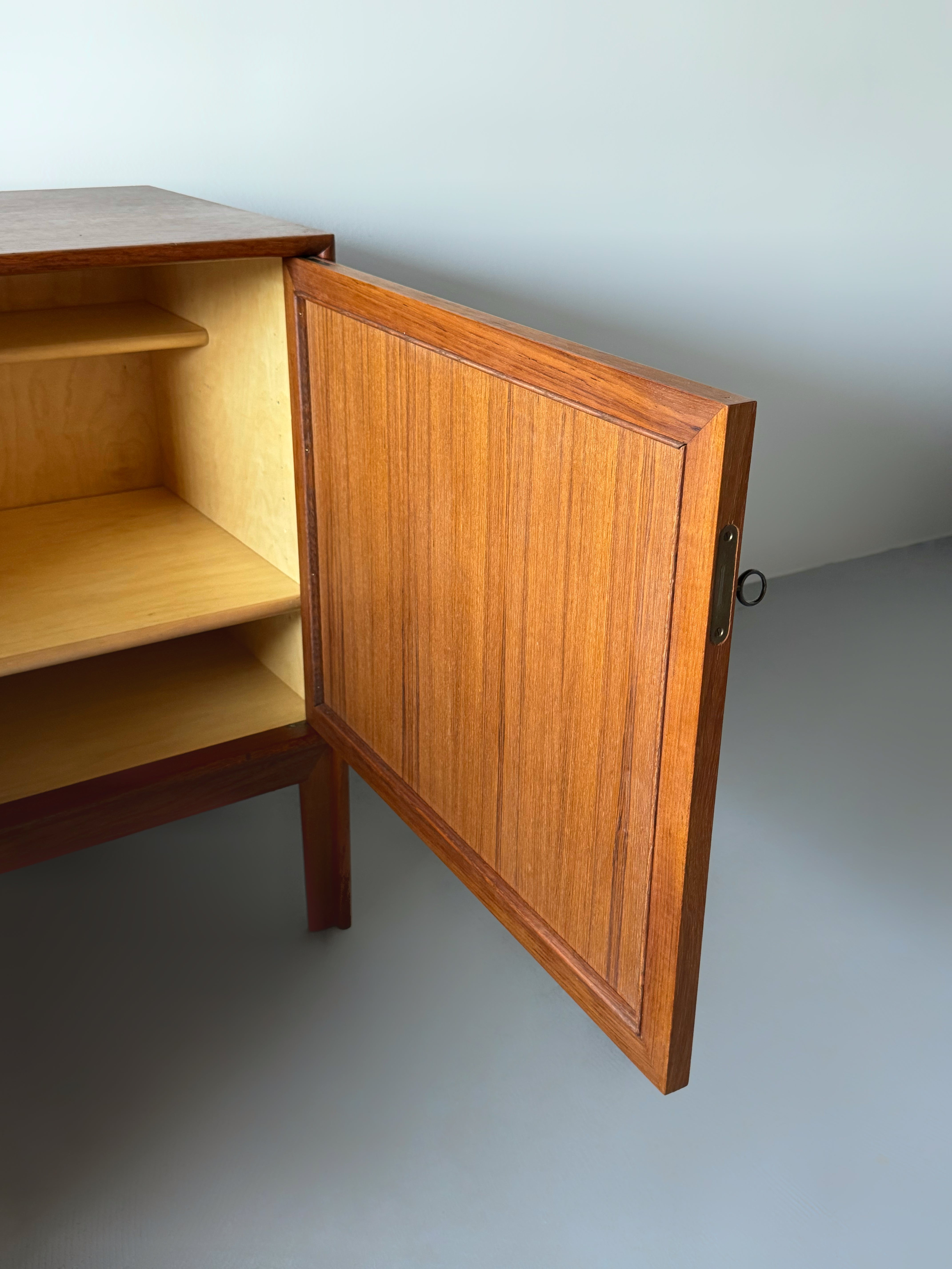 Teak and Rattan Sideboard by Alf Svensson for Bjästa Mobelfabrik