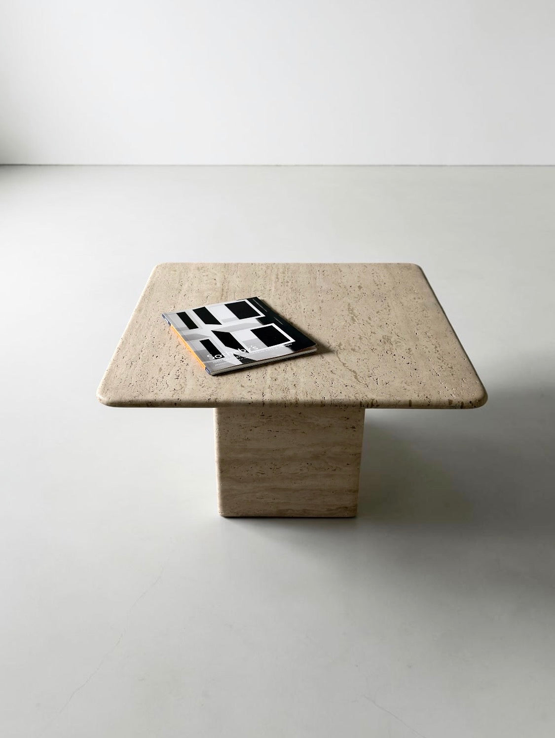 Travertine Coffee Table, Italy 1970s　