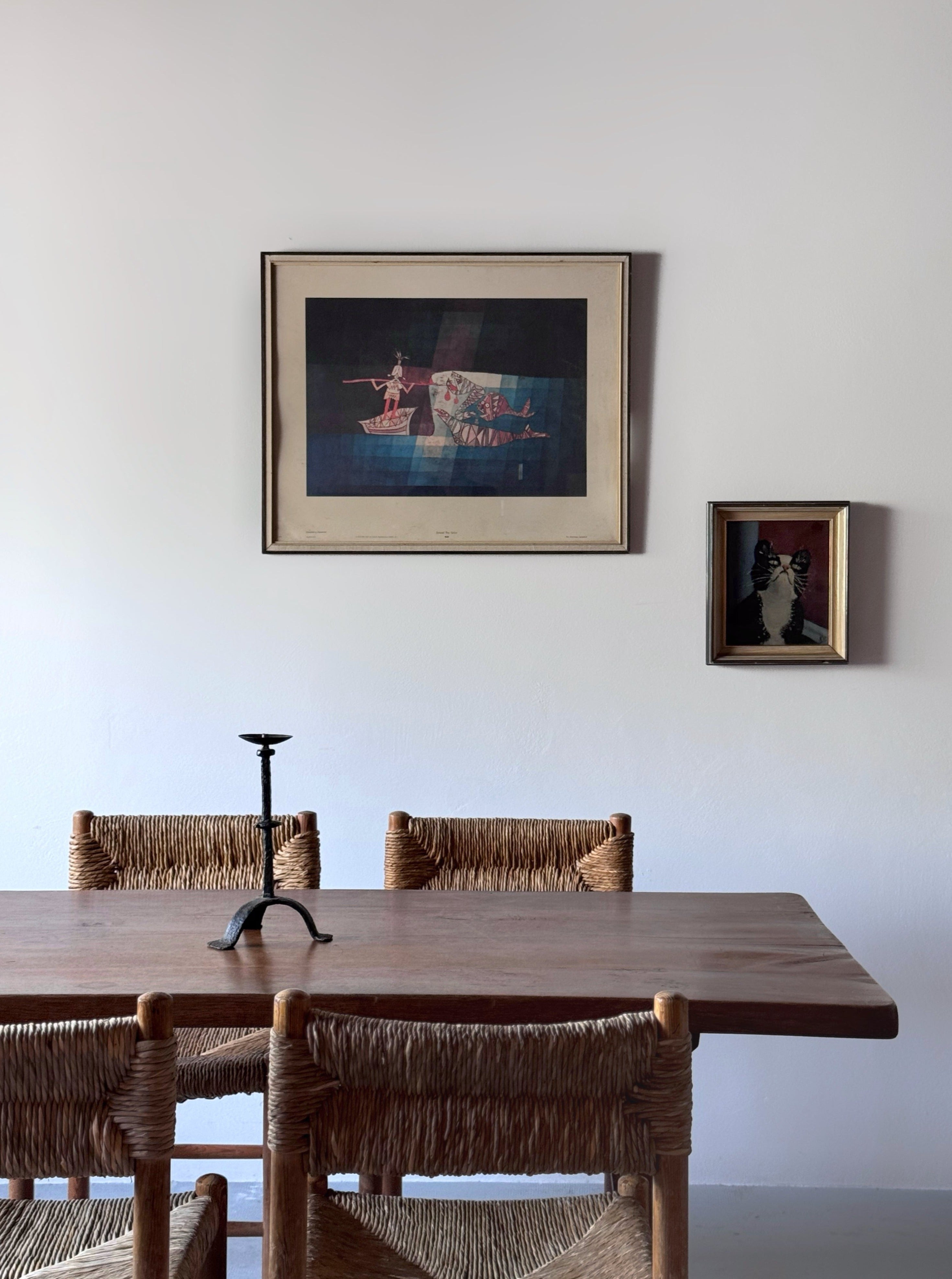 Mid-Century Modern oak Wood Dining Table, France ca 1950s