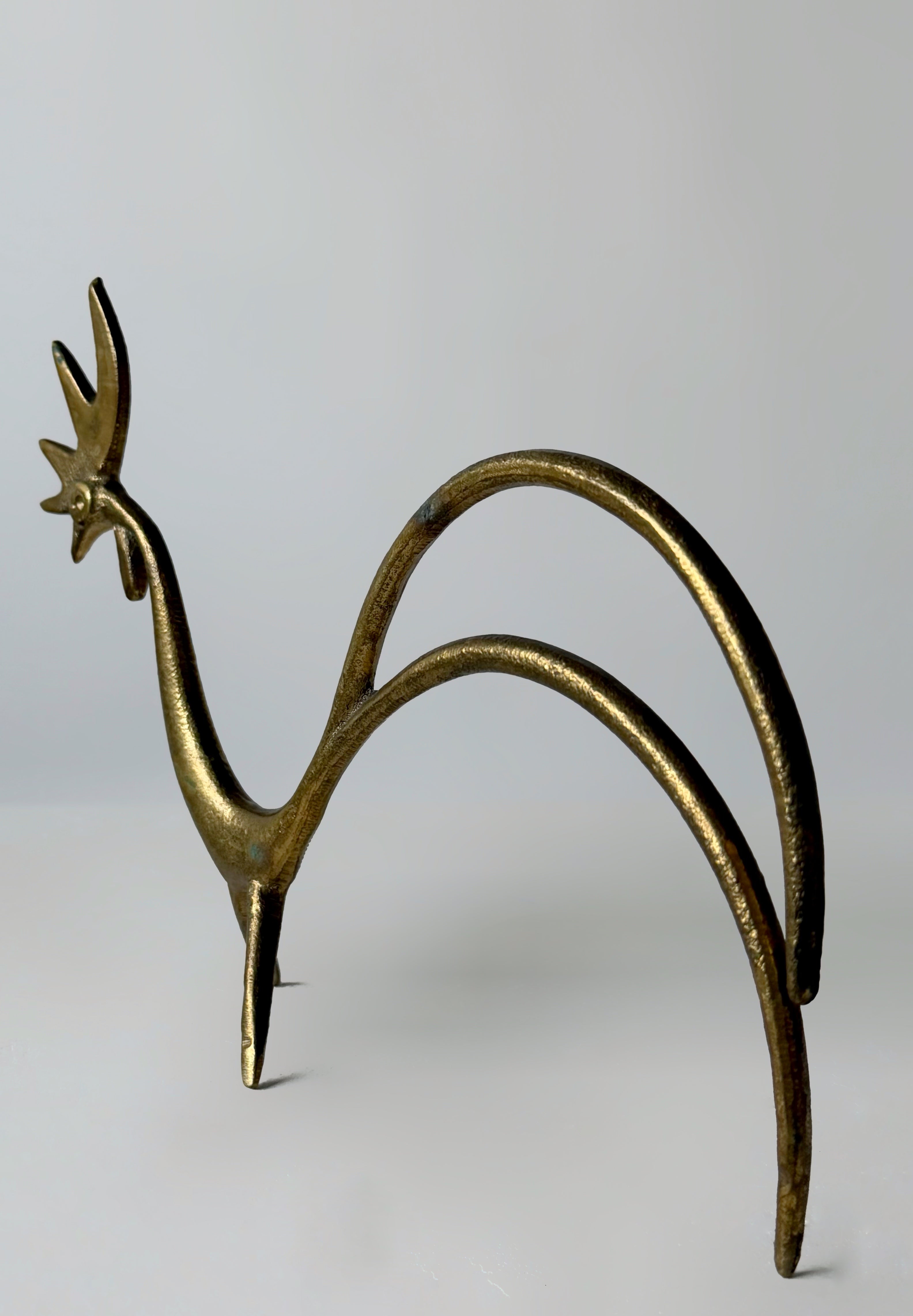 1950's Walter Bosse Solid Brass Rooster Figure