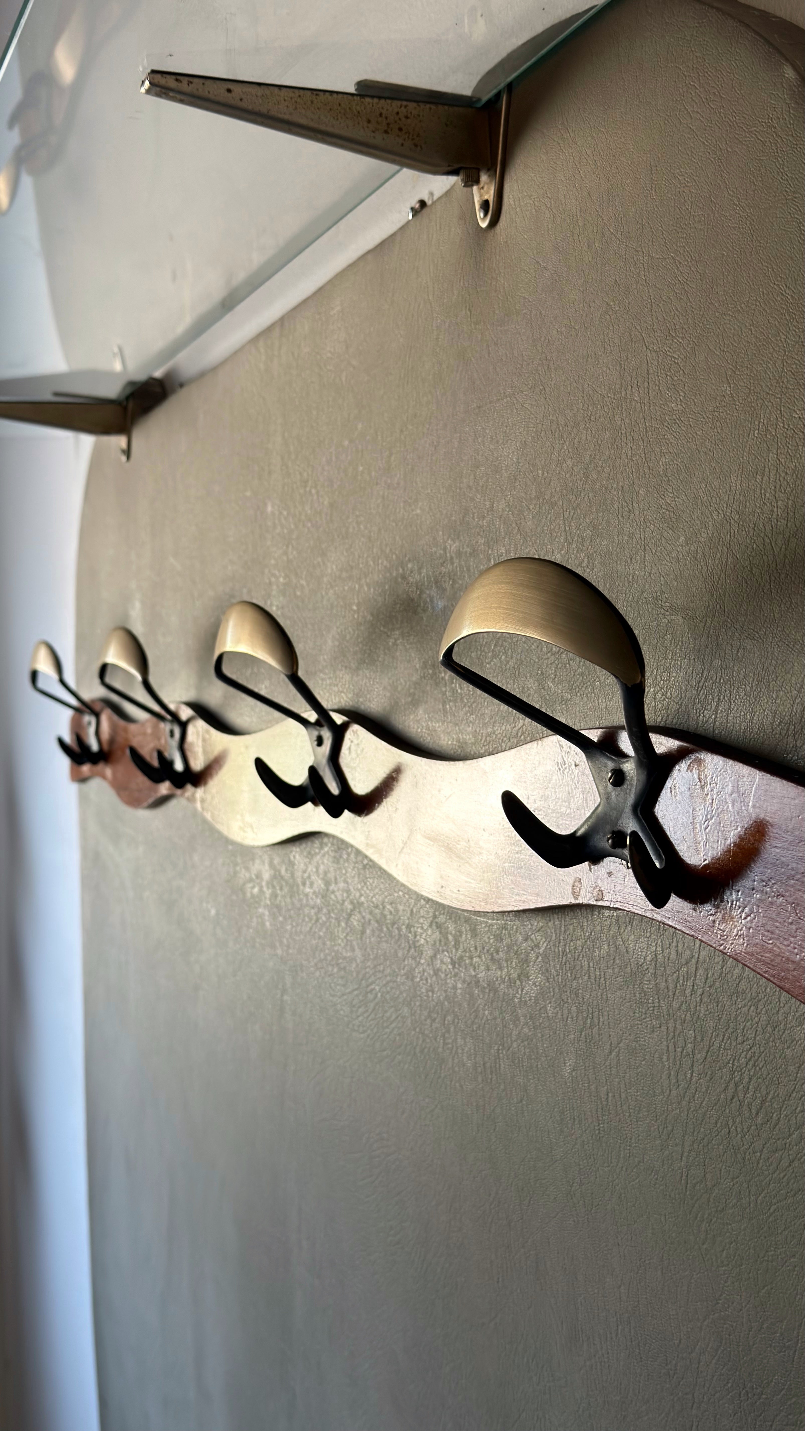 Italian Wall Coat Rack, 1950s