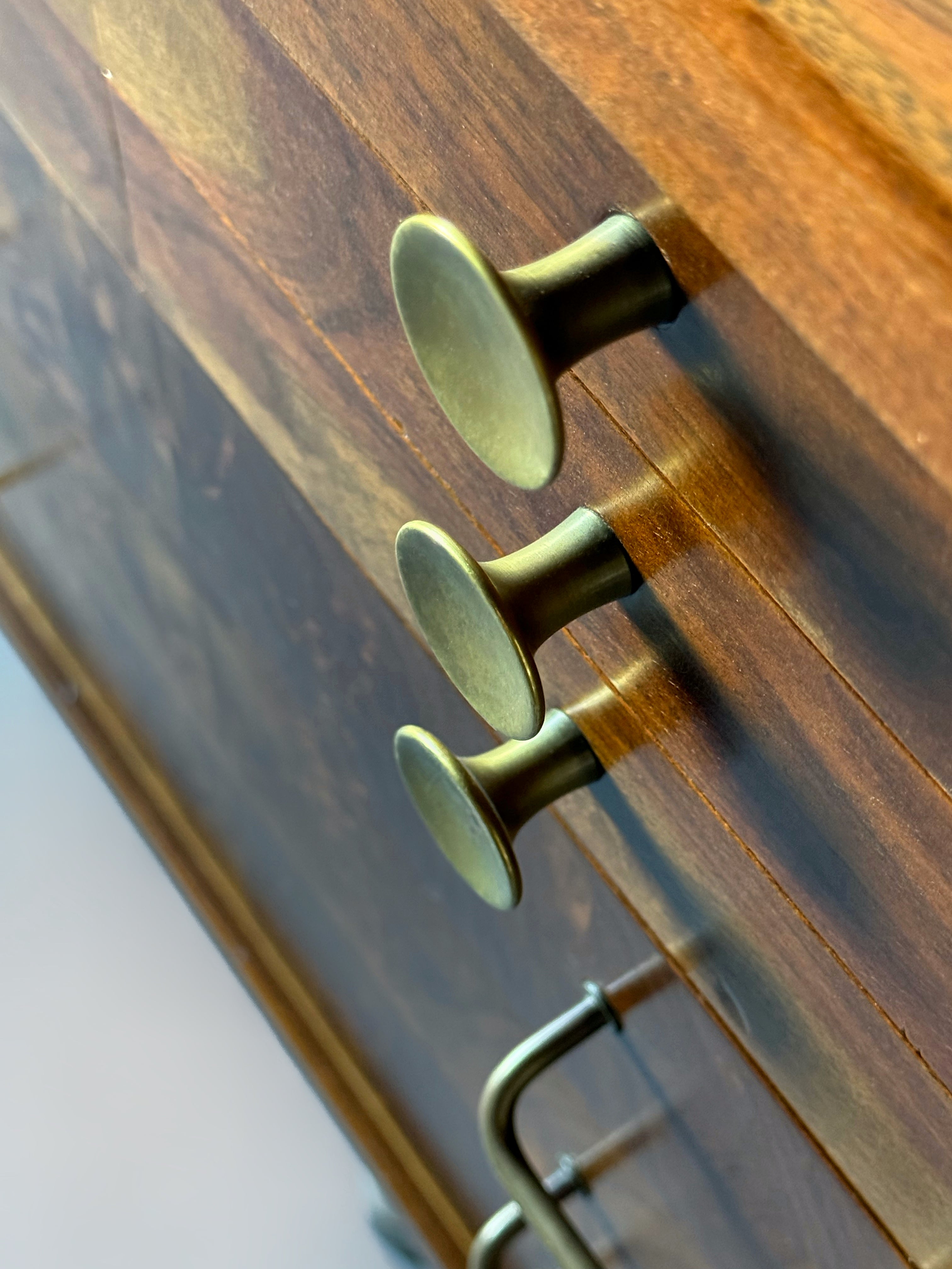 Danish cabinetmaker sideboard in walnut with brass handles