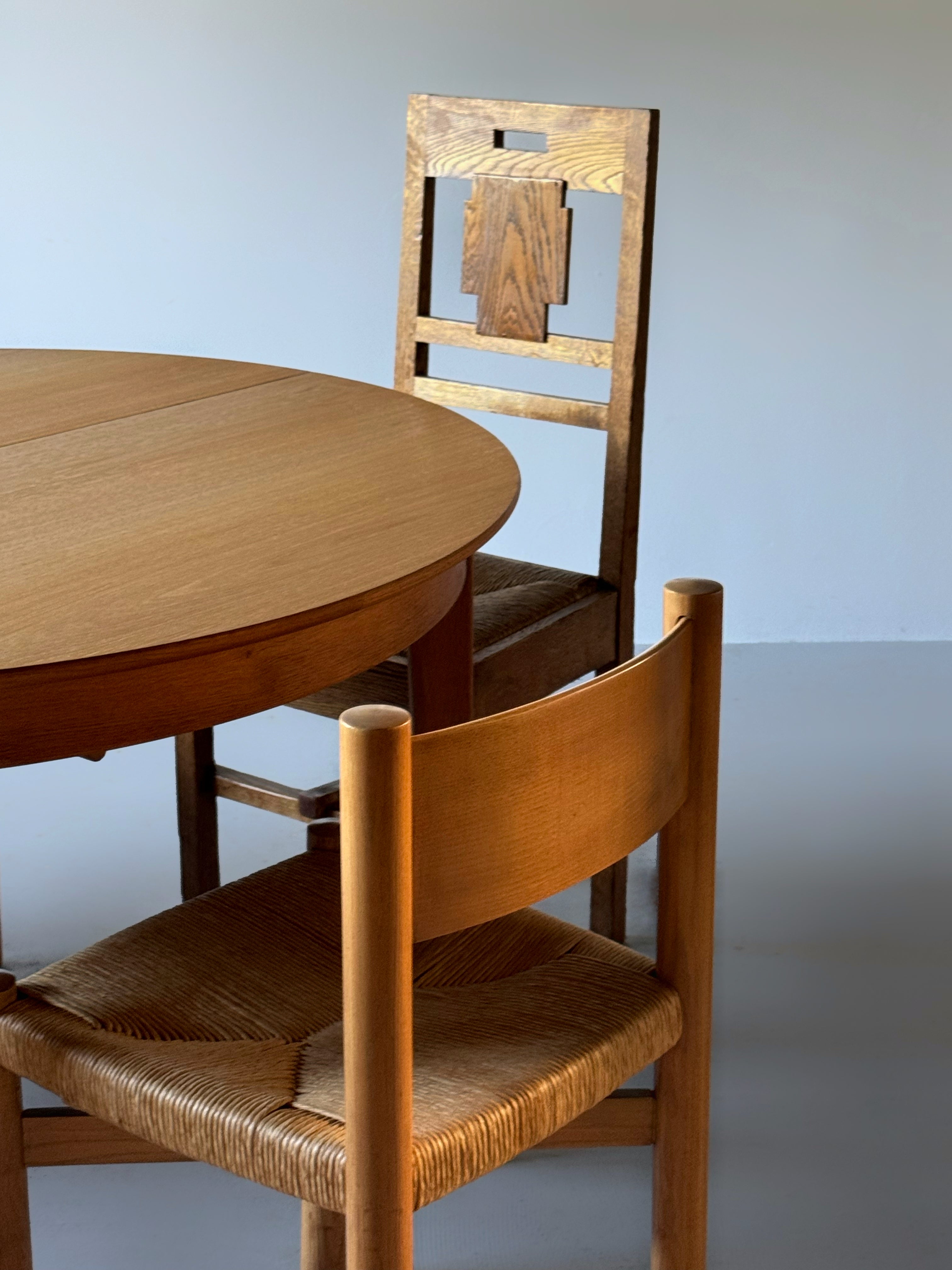 Oak Extendable Dining Table with 3 Inner Leaves by Henning Kjærnulf