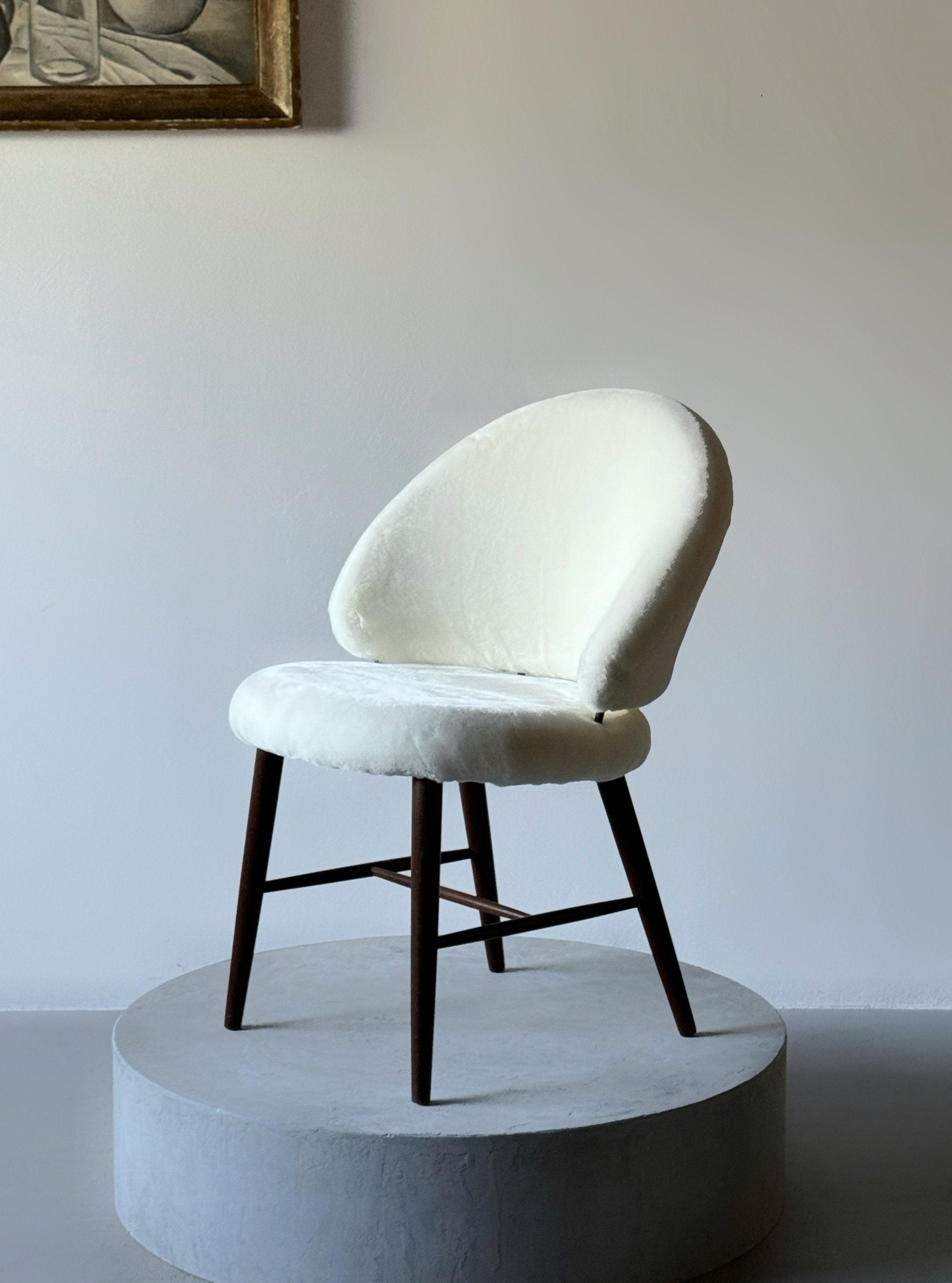 Vintage Danish Vanity Chair, Denmark 1950s