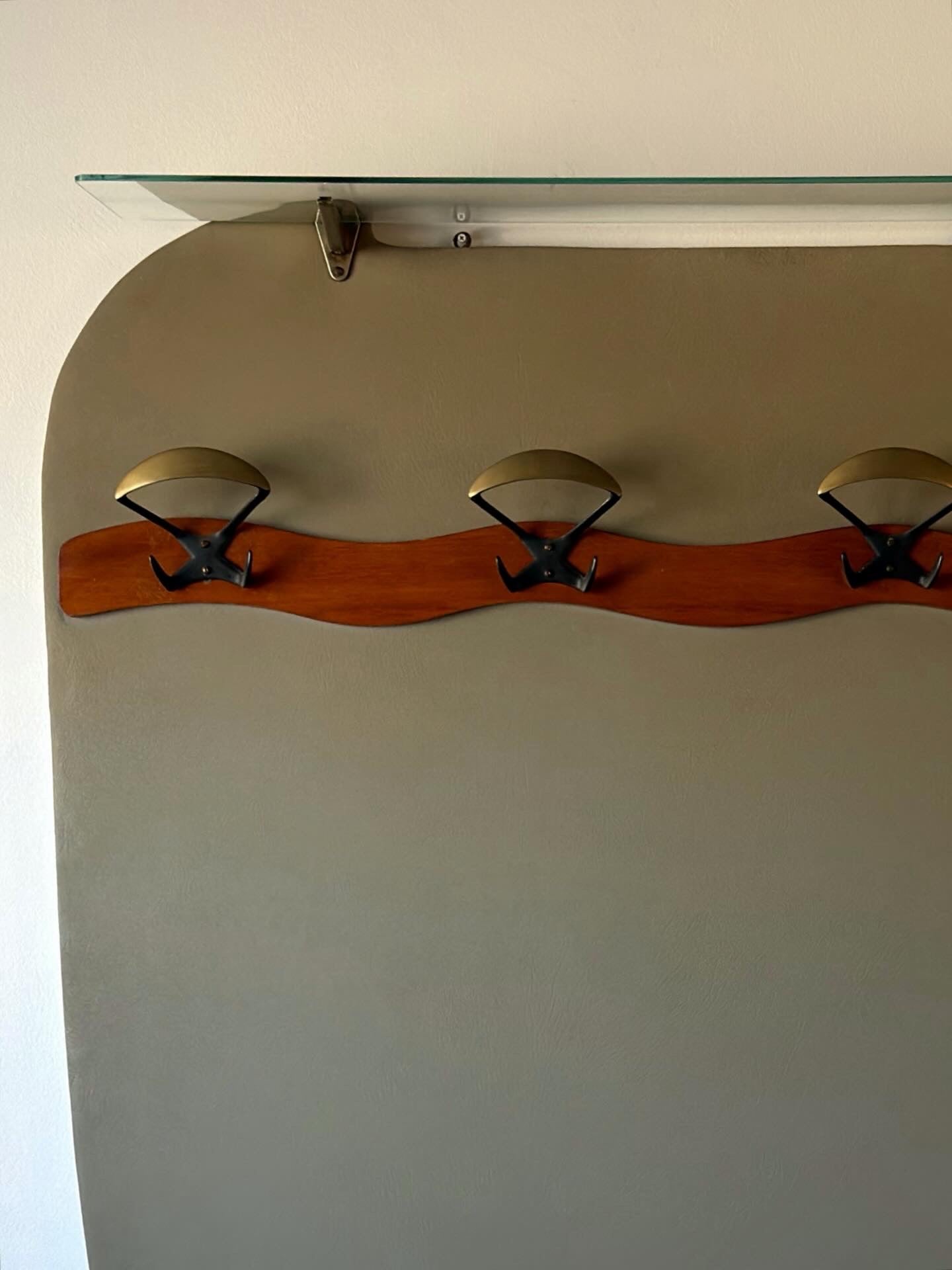 Italian Wall Coat Rack, 1950s