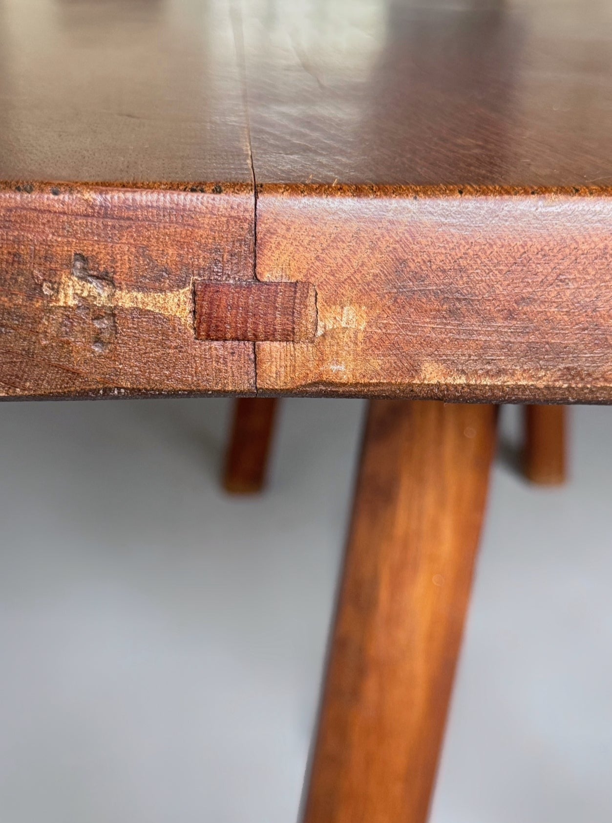 Mid-Century Modern oak Wood Dining Table, France ca 1950s