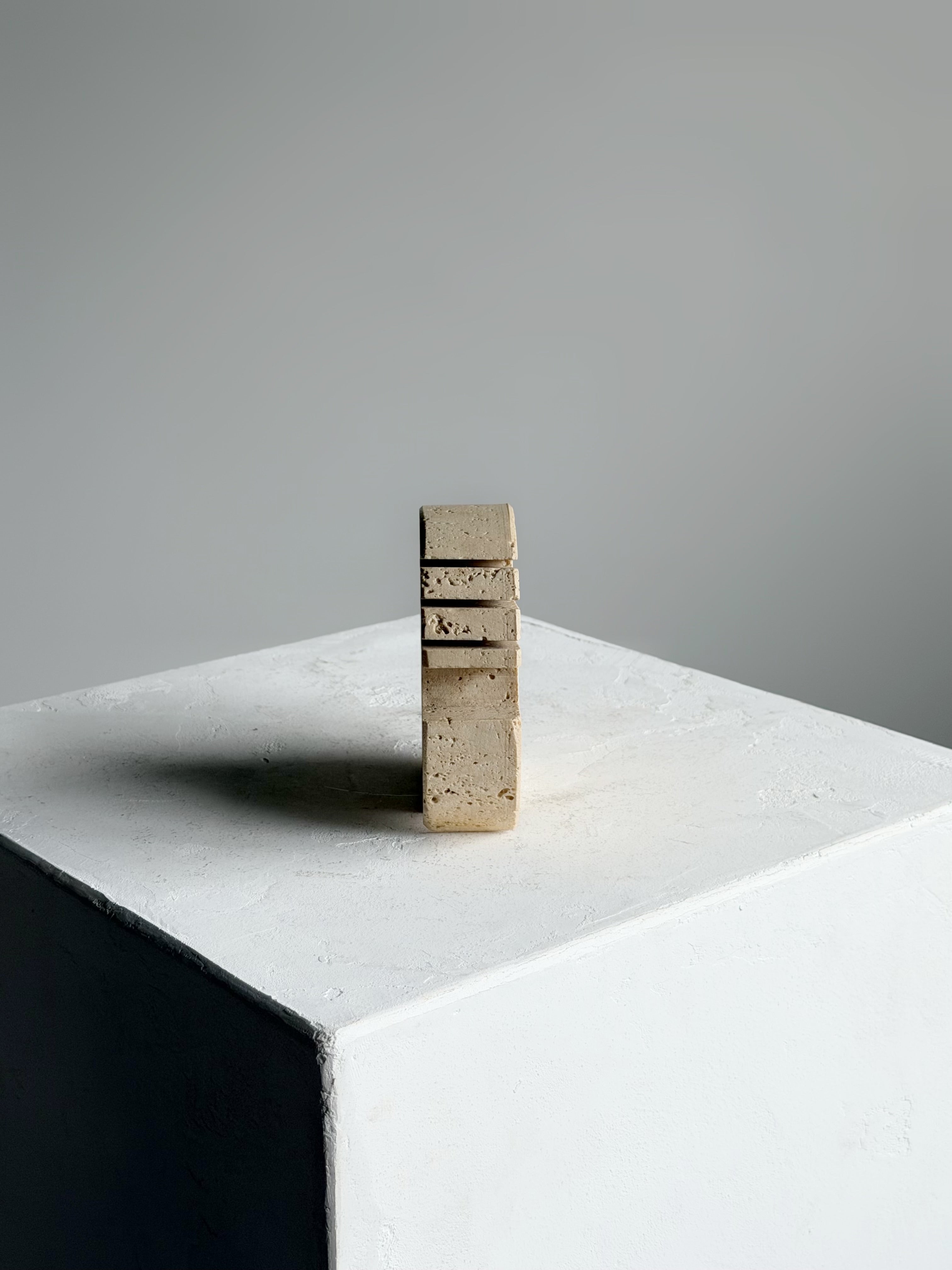 Fish Sculpture in Travertine Marble by Fratelli Mannelli 1970s