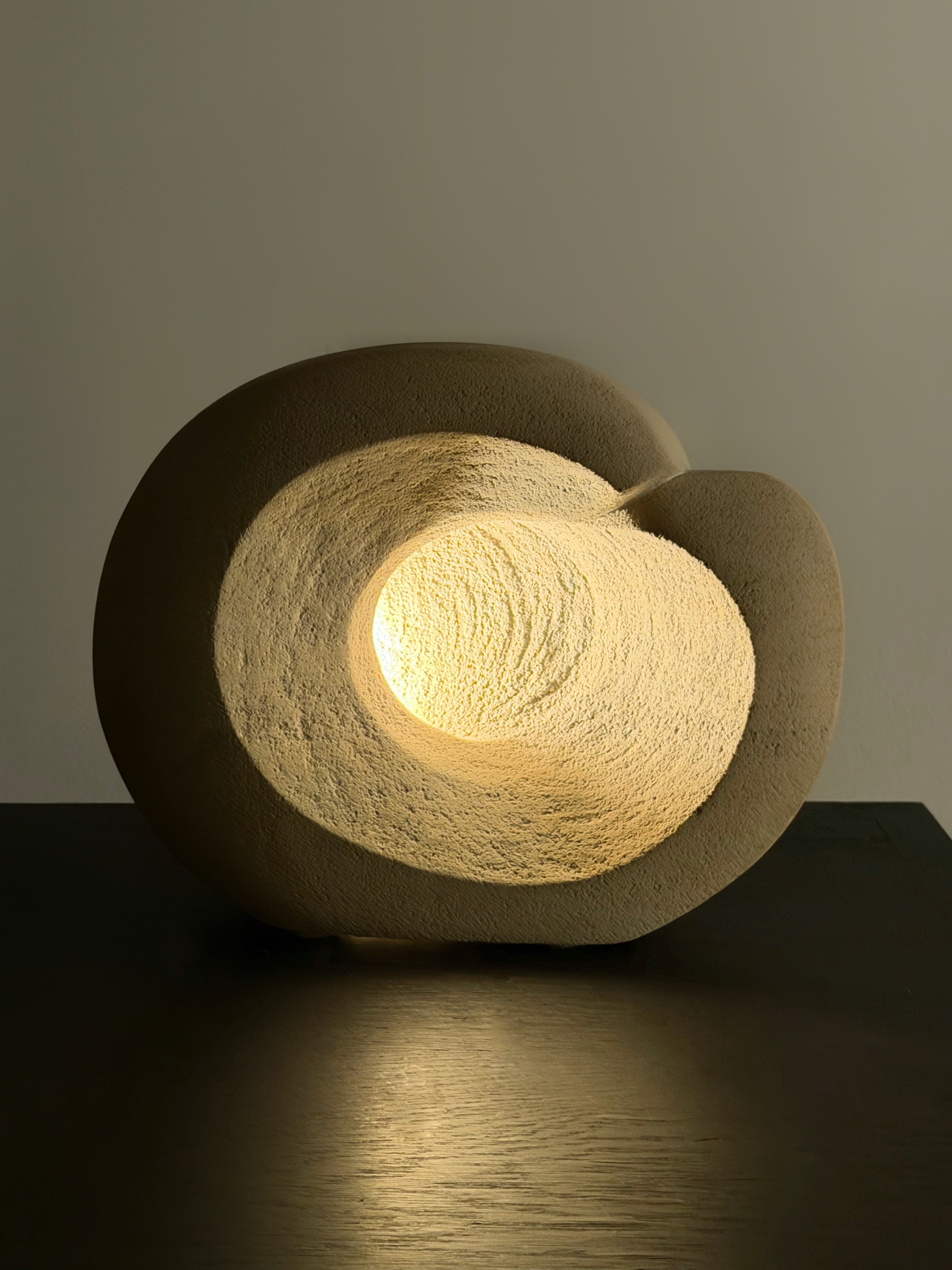 Vintage lamp in Chauvigny Stone by Arsène Galisson