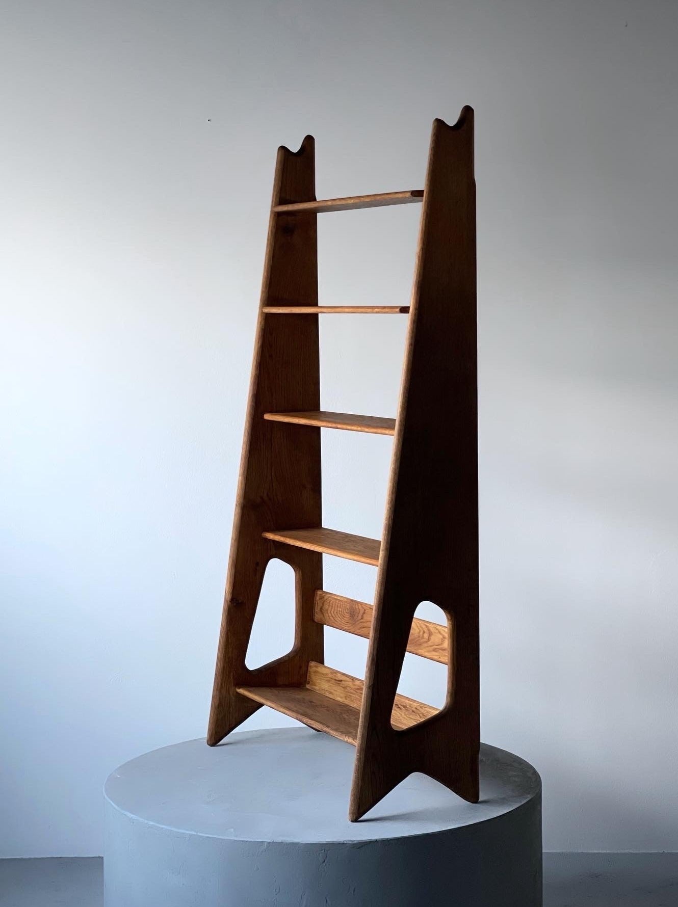 Vintage oak shelf by Pierre Cruège for Formes