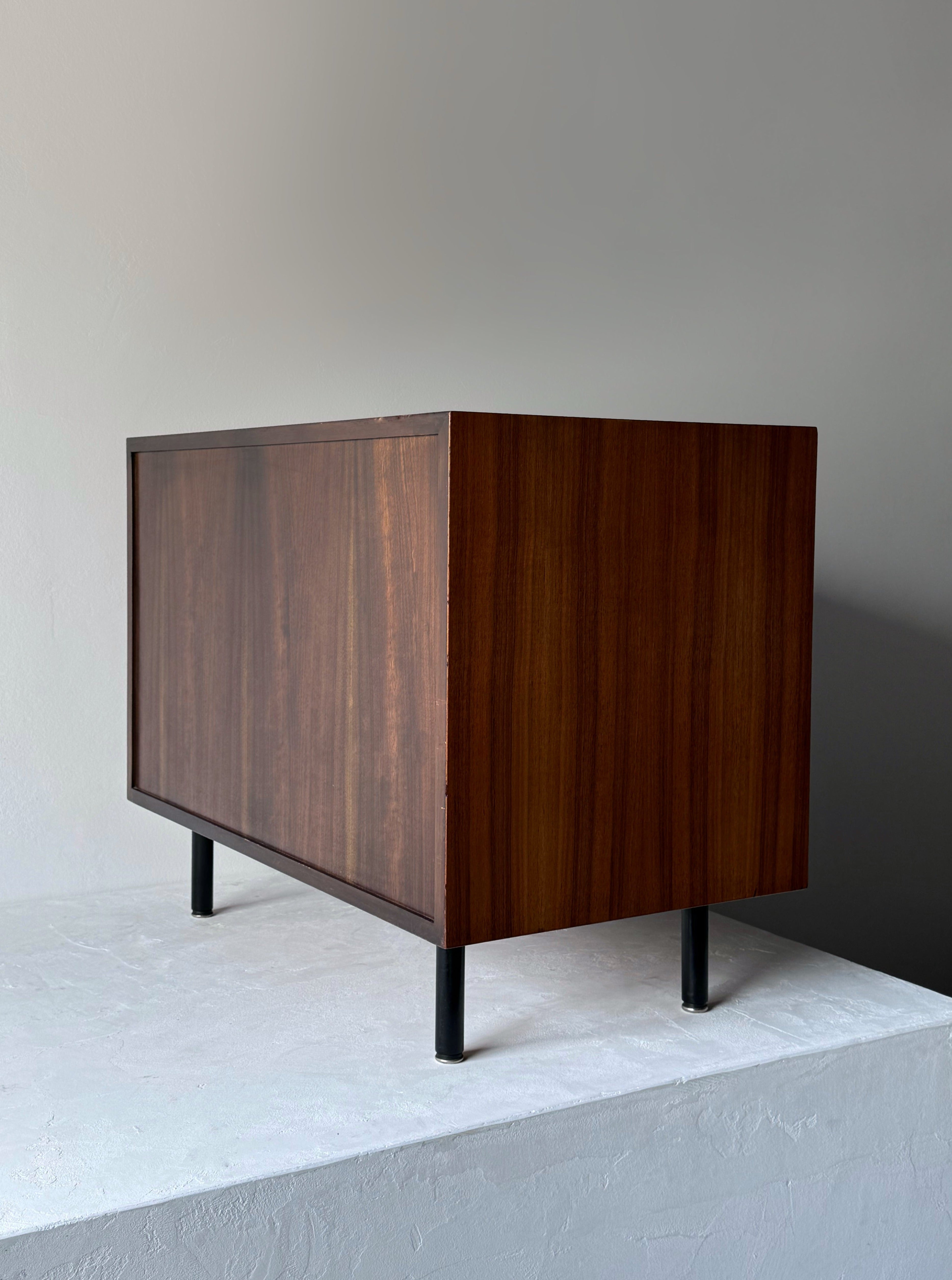 Small sideboard in chrome metal legs by George Nelson for Herman Miller, 1970