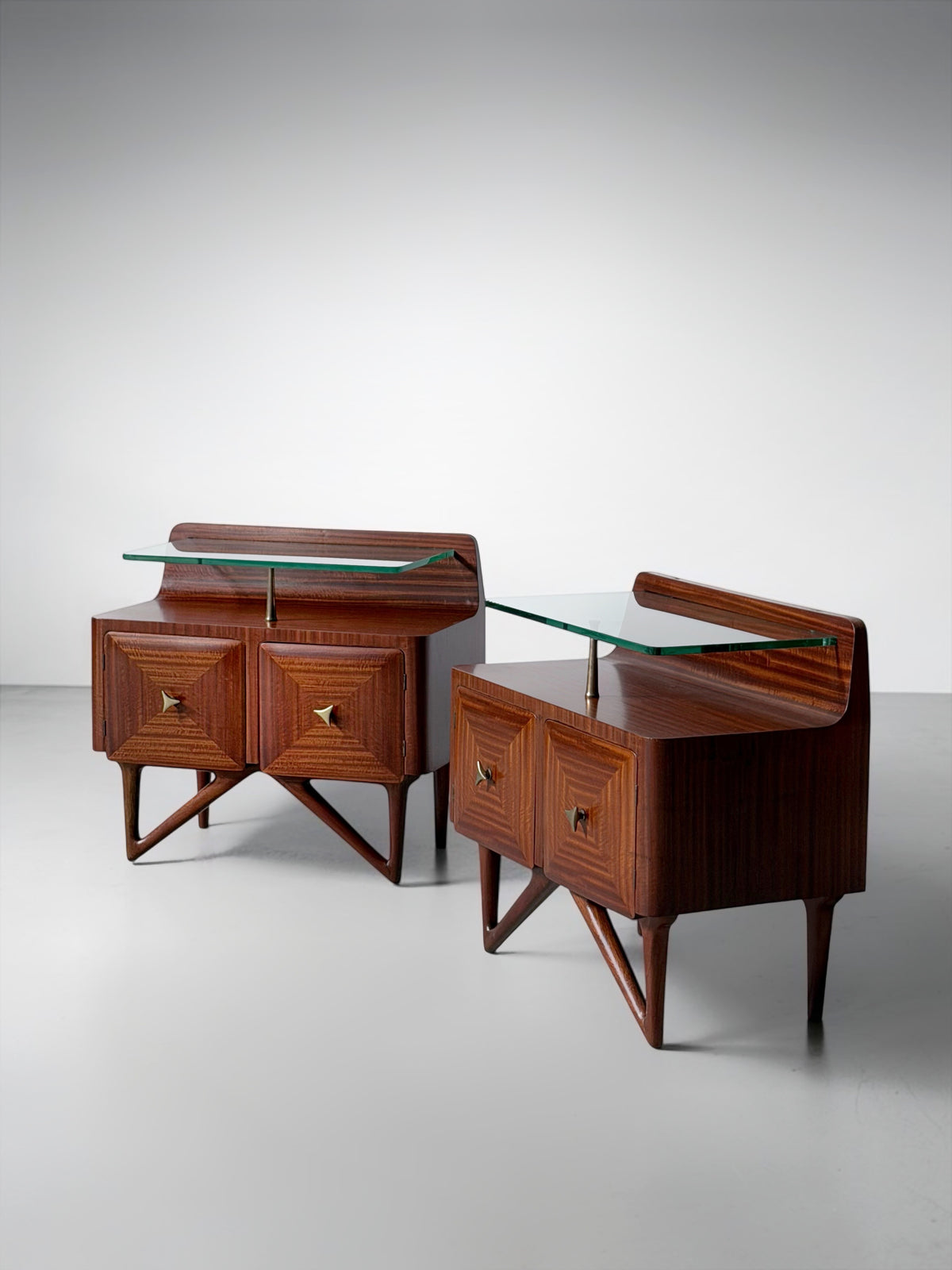 Pair of Italian Bedside Cabinets, Italy 1950s