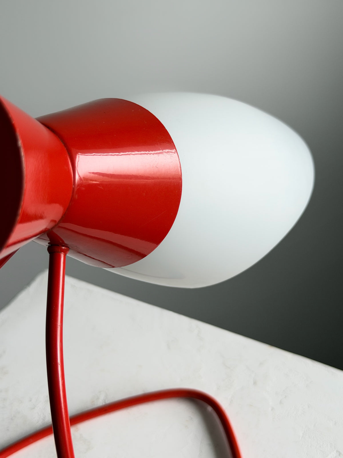 Model 1621 Red Table Lamp by Josef Hurka for Napako, 1960s