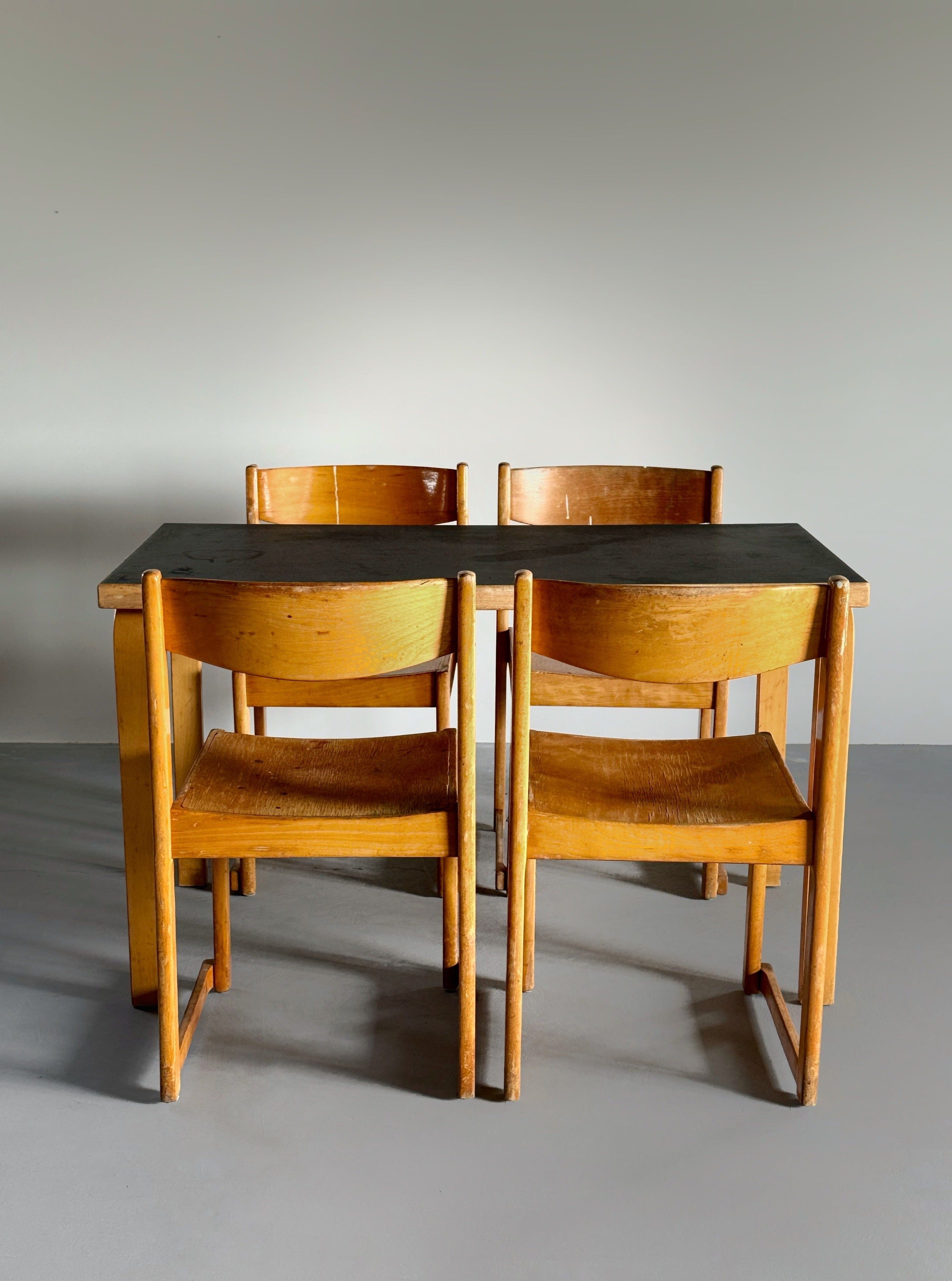 Set of 4 Stackable Chairs by Carl Ewert Ekström