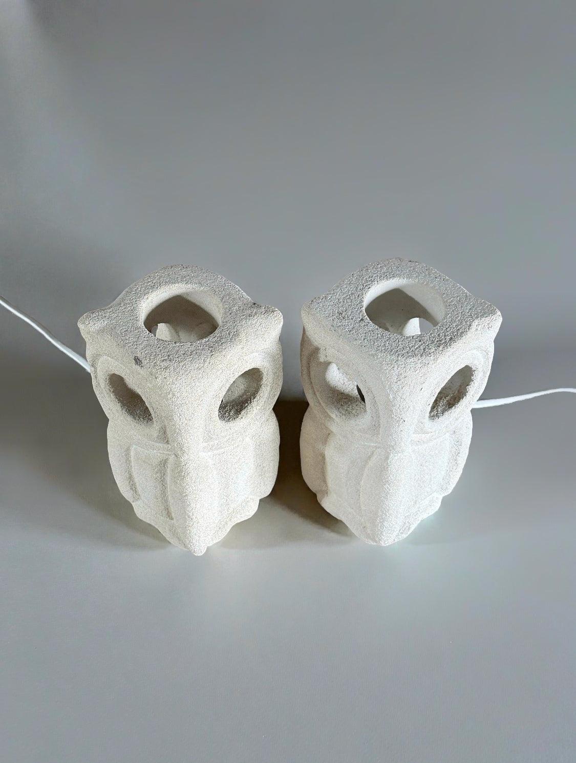 Pair of Table Lamps in Stone by Albert Tormos, France 1960s