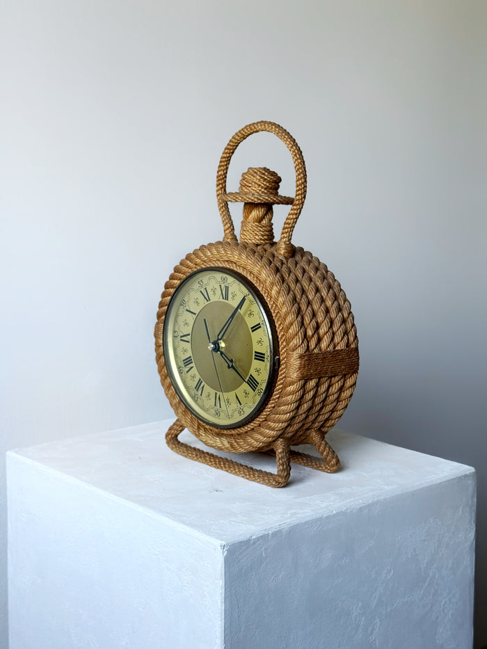 Mid-Century Rope Clock by Adrien Audoux and Frida Minet