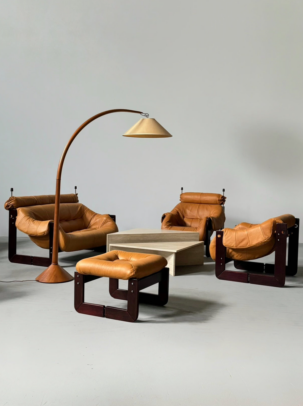 Set of Model MP-97 Sofa, Easy chair x 2 and Ottoman by Percival Lafer