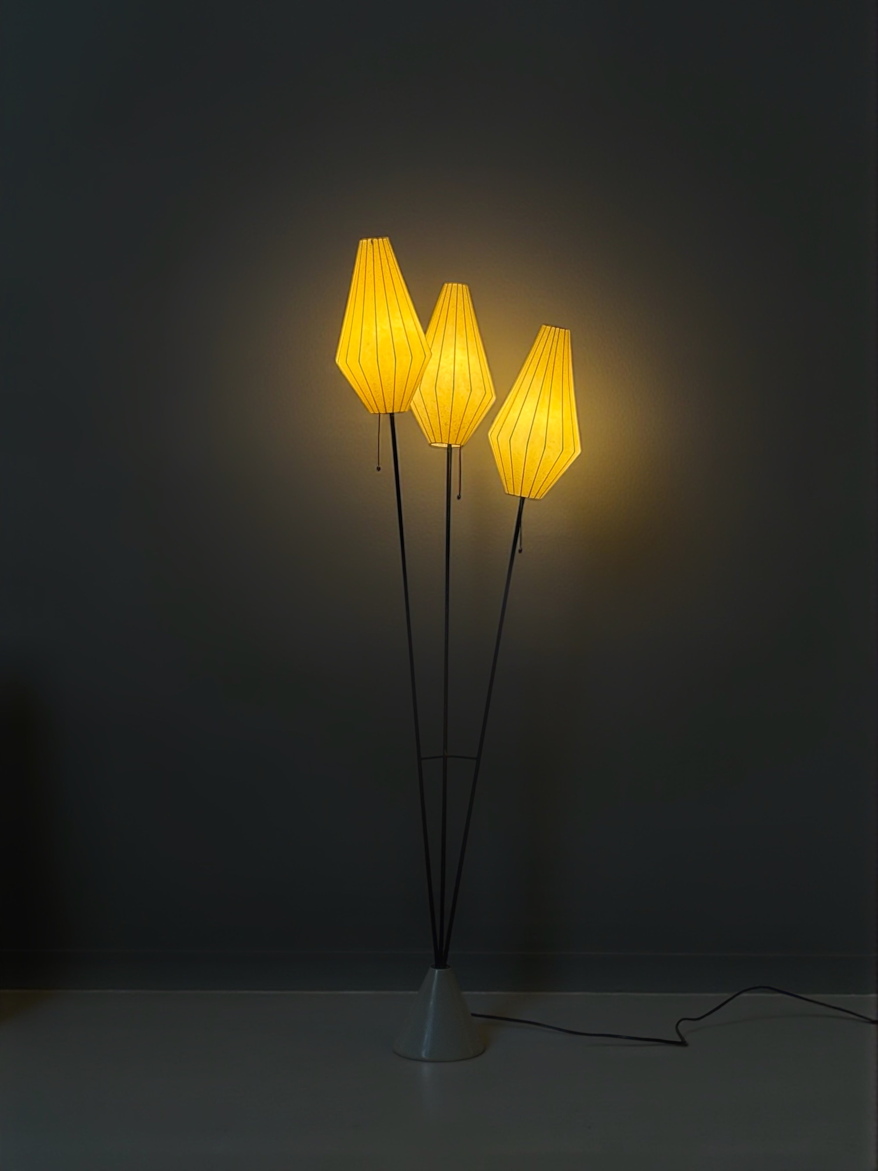 Tripod Cocoon Floor Lamp, Sweden 1960s