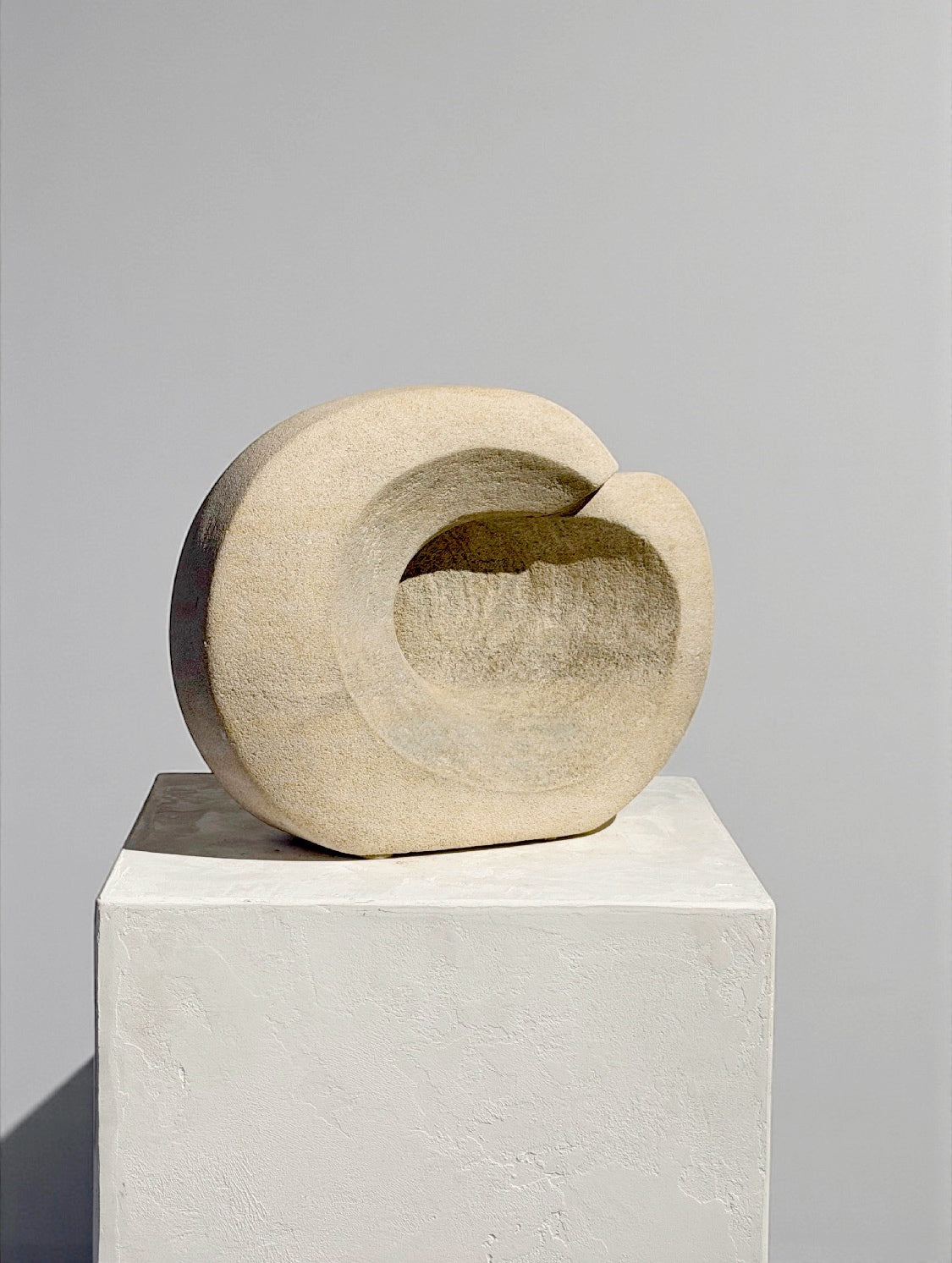 Vintage lamp in Chauvigny Stone by Arsène Galisson