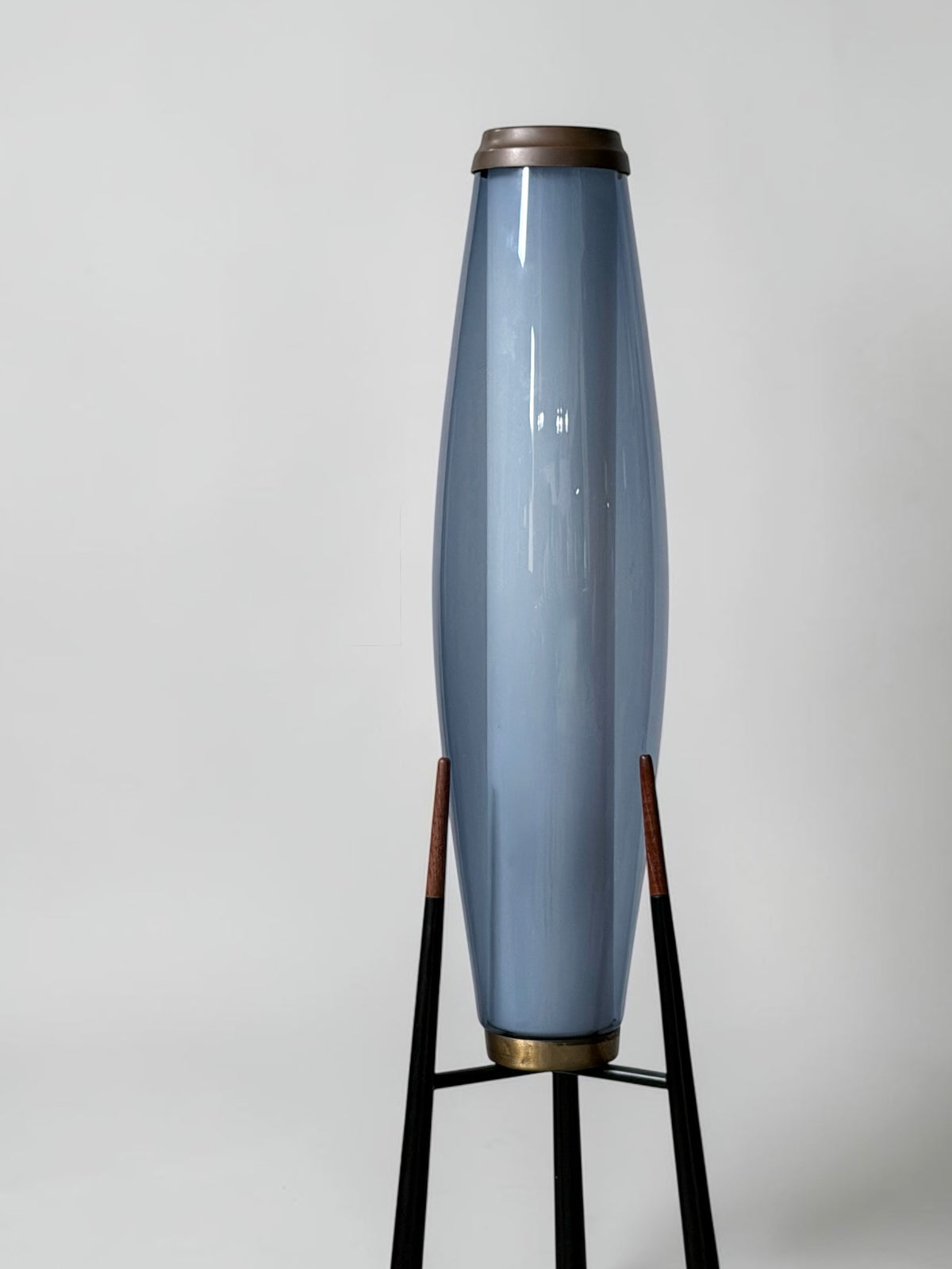 Rocket Floor Lamp with Hand Blown Opal Glass by Svend Aage Holm Sørensen, Denmark 1950s