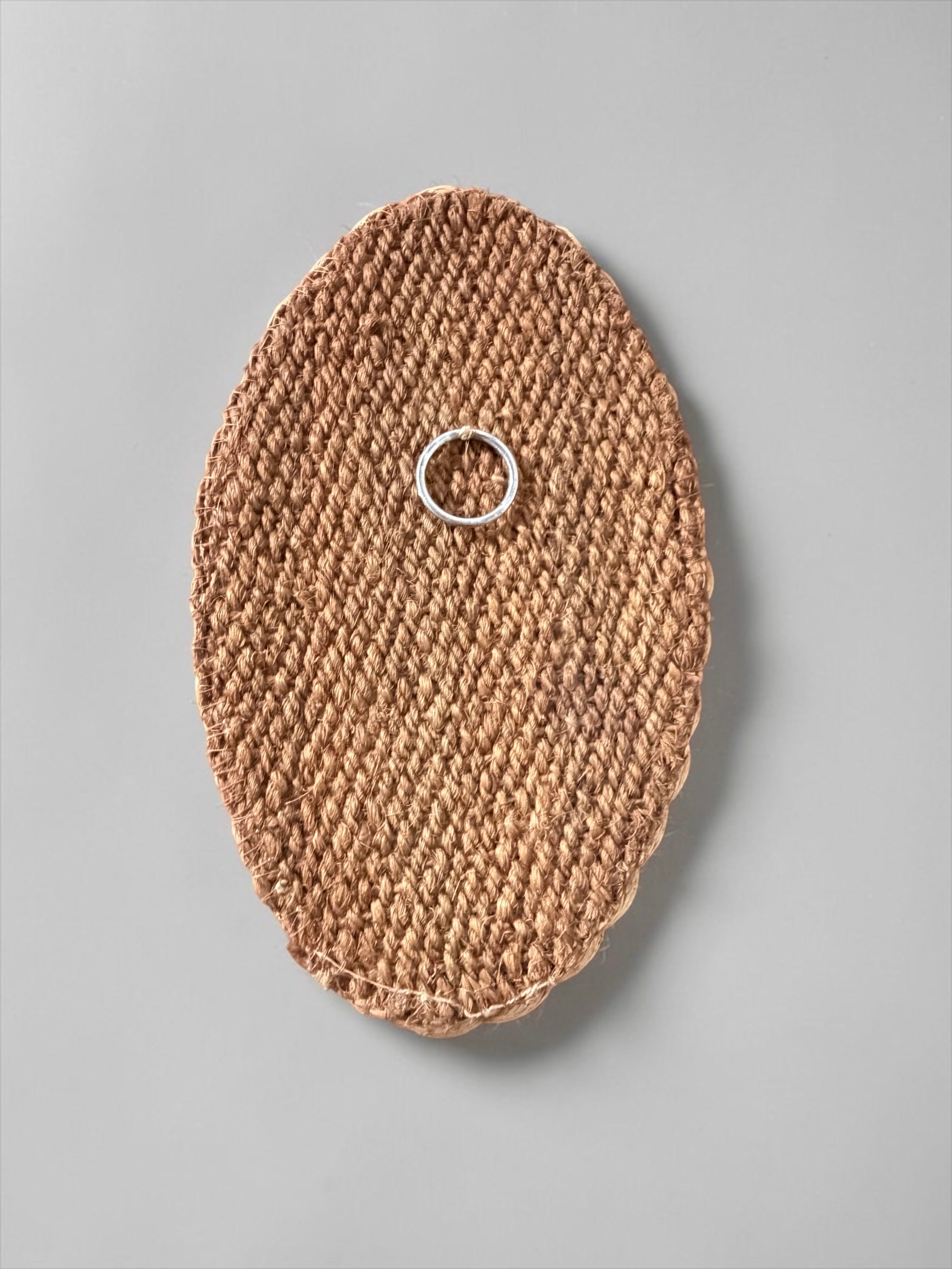 Rope Oval Mirror by Adrien Audoux & Frida Minet, France 1950s