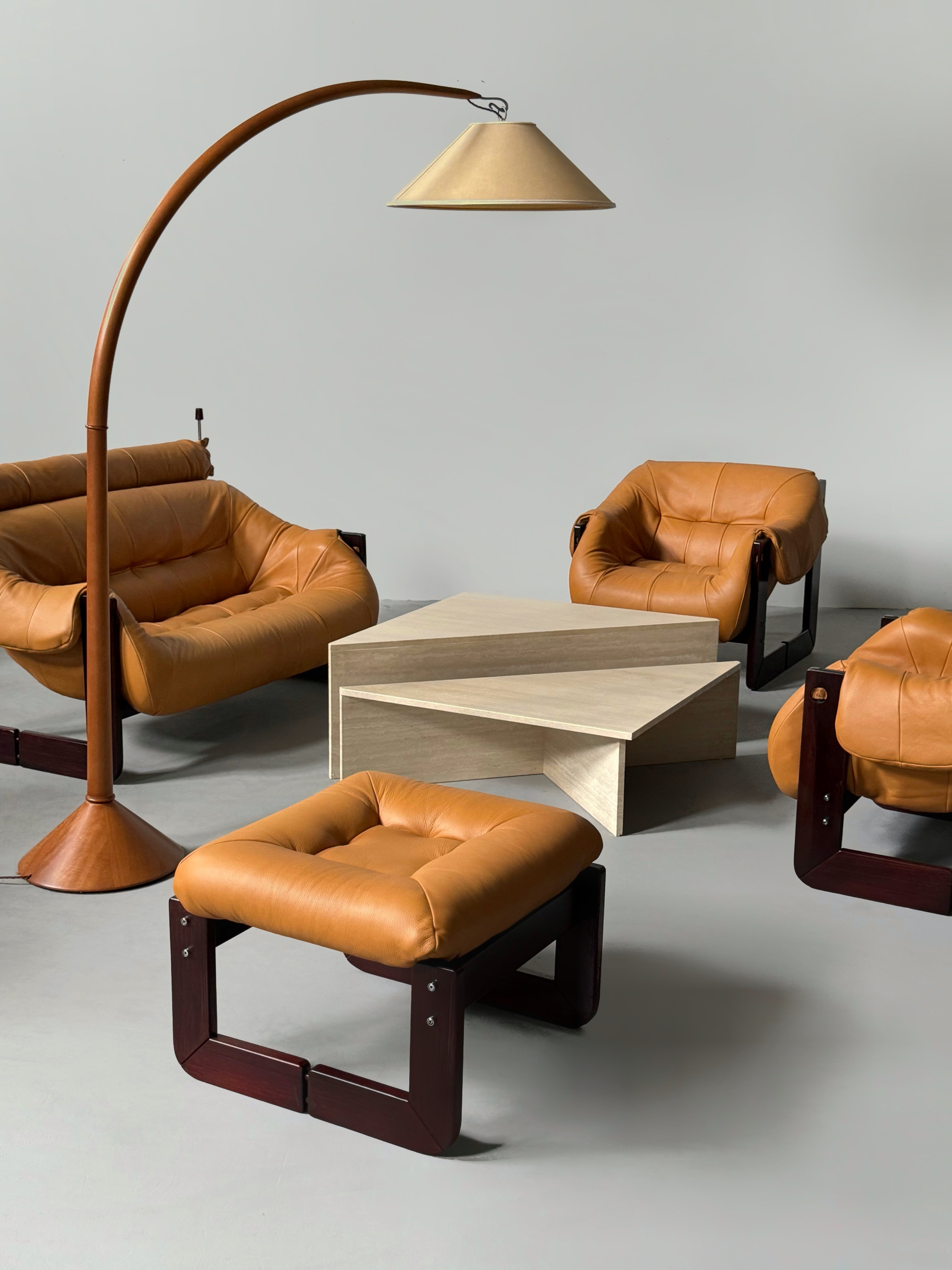 Set of Model MP-97 Sofa, Easy chair x 2 and Ottoman by Percival Lafer