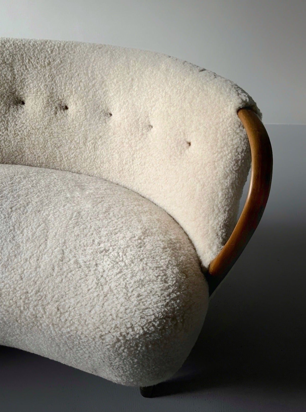 Model No. 96 banana shaped sofa by N.A. Jørgensen