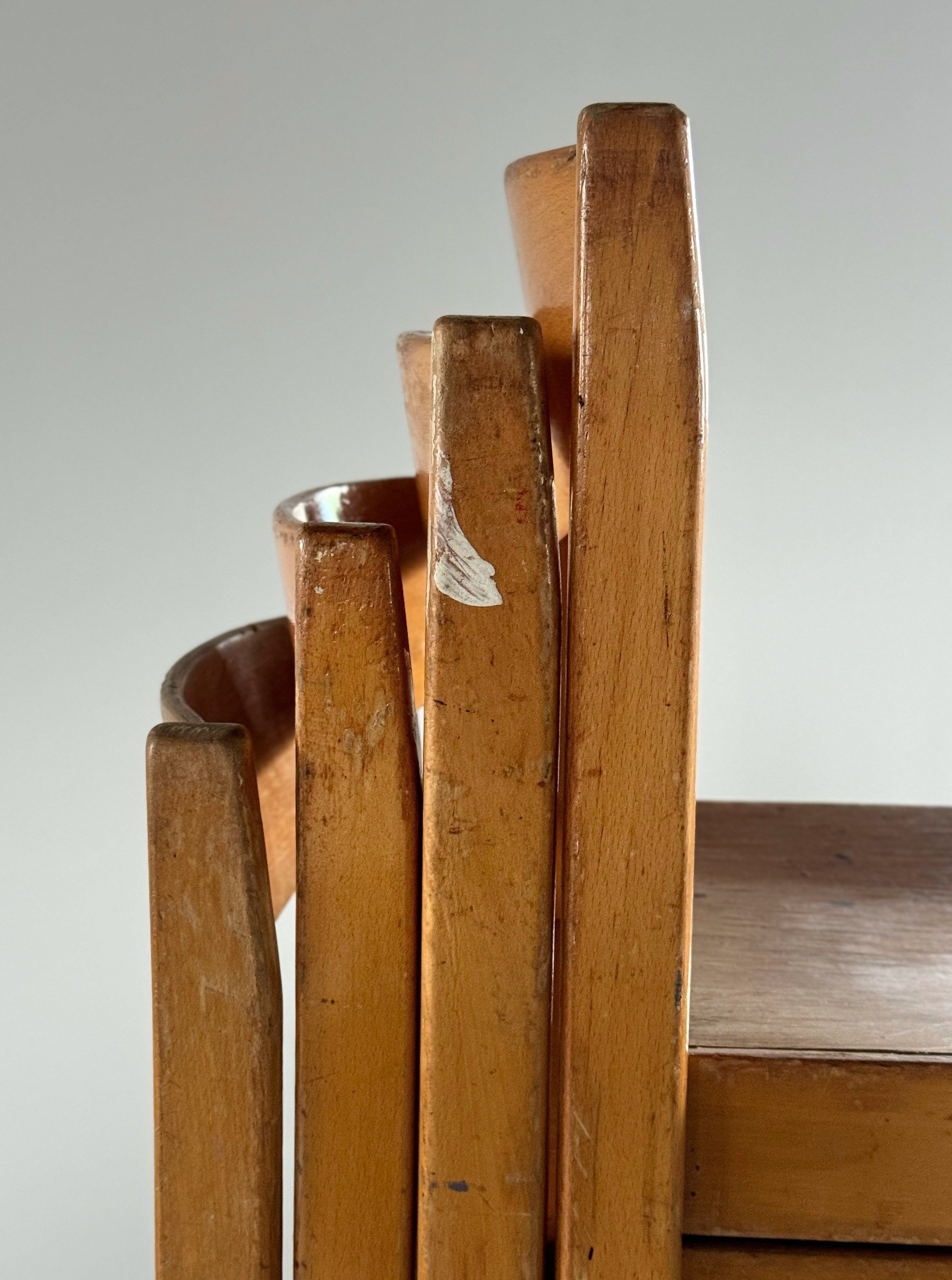 Set of 4 Stackable Chairs by Carl Ewert Ekström