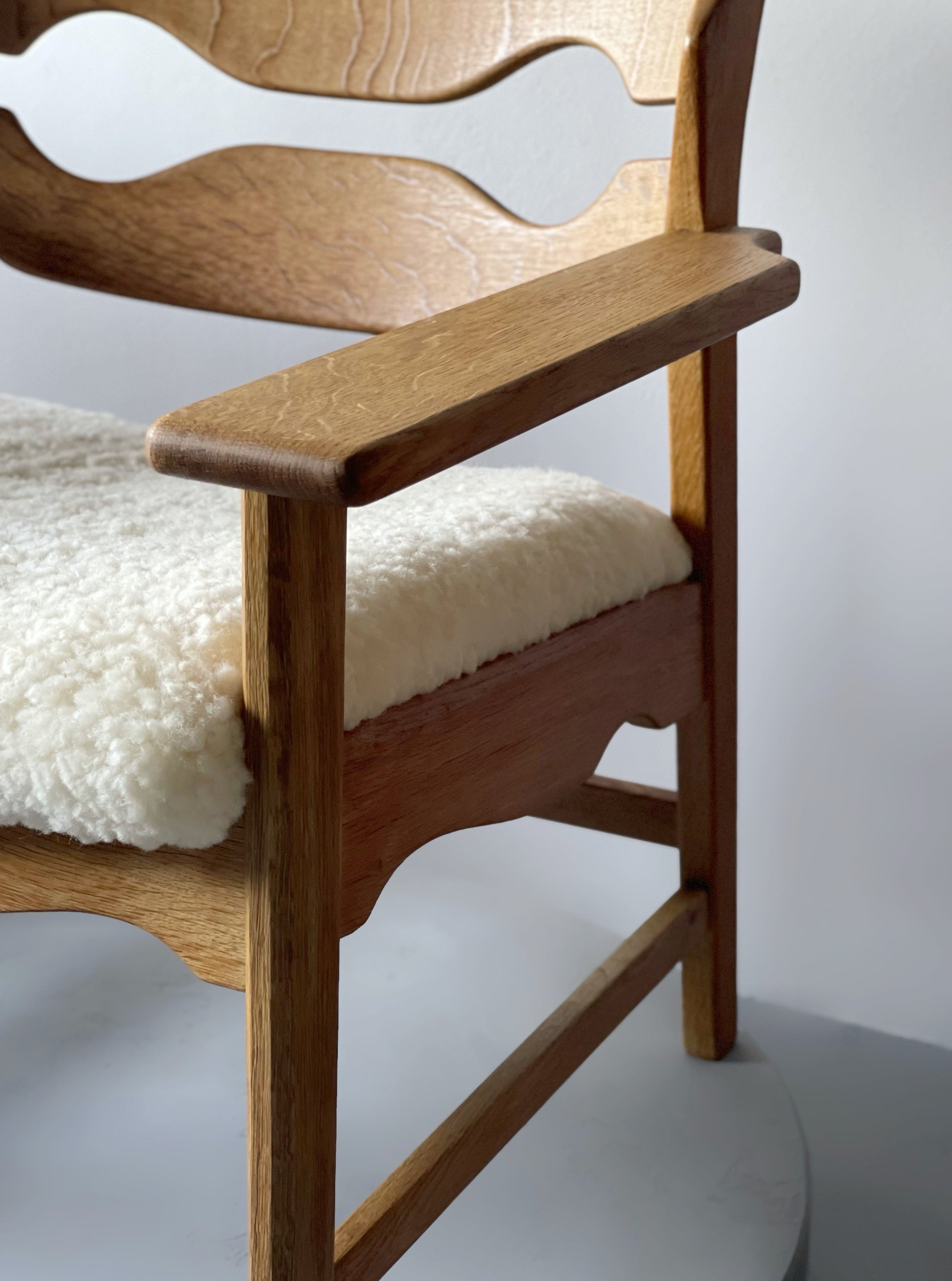 Razor Blade armchair in oak by Henry Kjærnulf