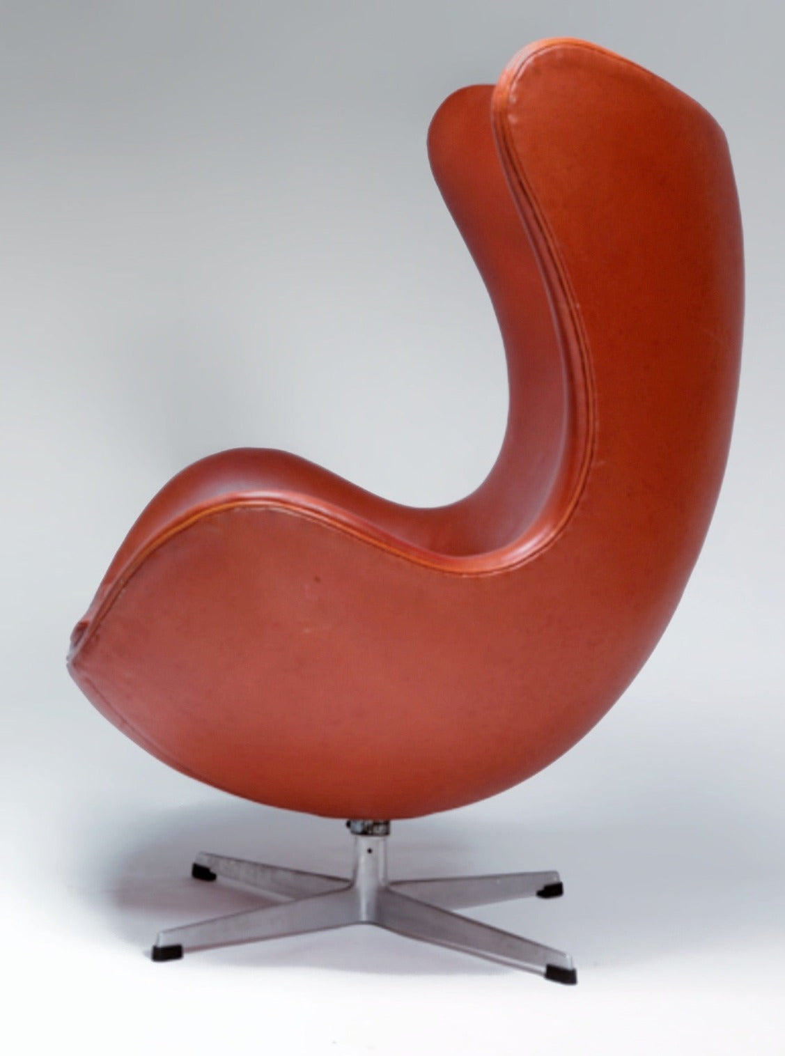 The egg chair with ottoman by Arne Jacobsen