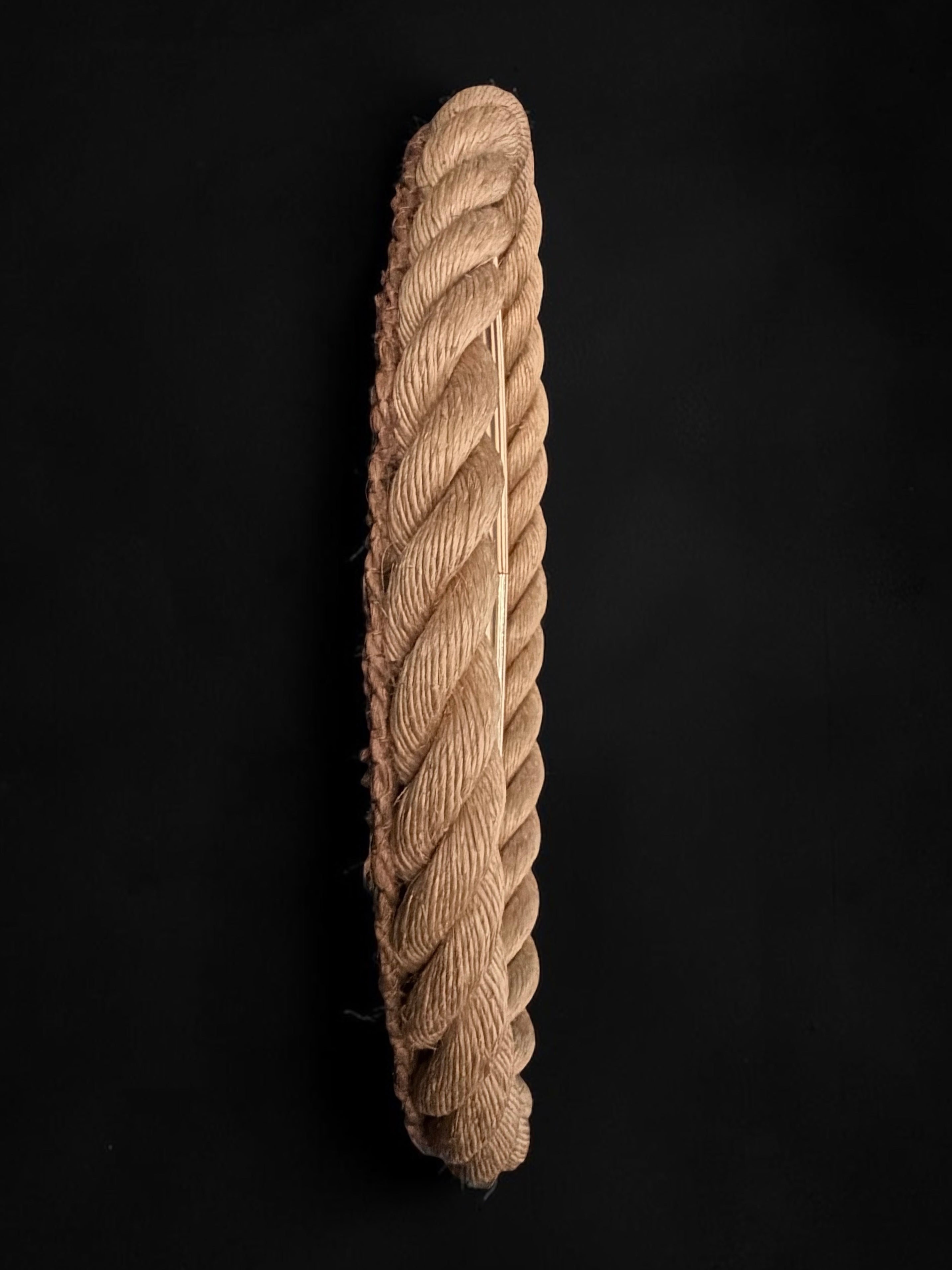 Rope Oval Mirror by Adrien Audoux & Frida Minet, France 1950s
