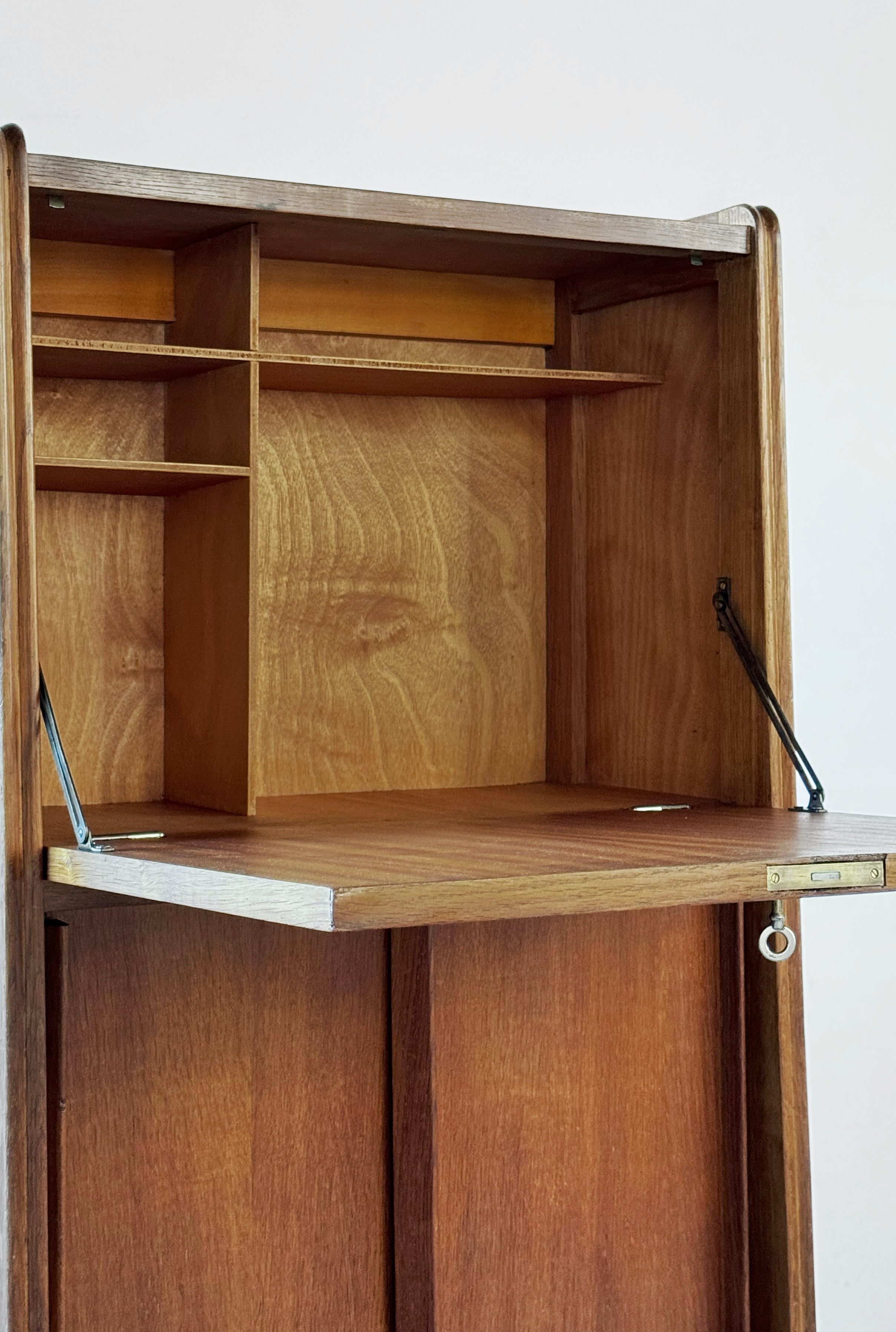 Oak secretary cabinet, France 1950s