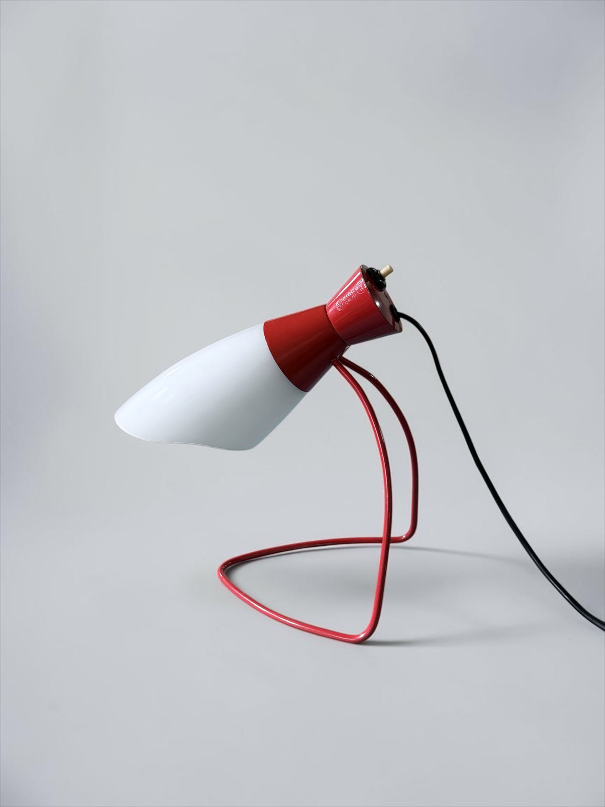 Model 1621 Red Table Lamp by Josef Hurka for Napako, 1960s