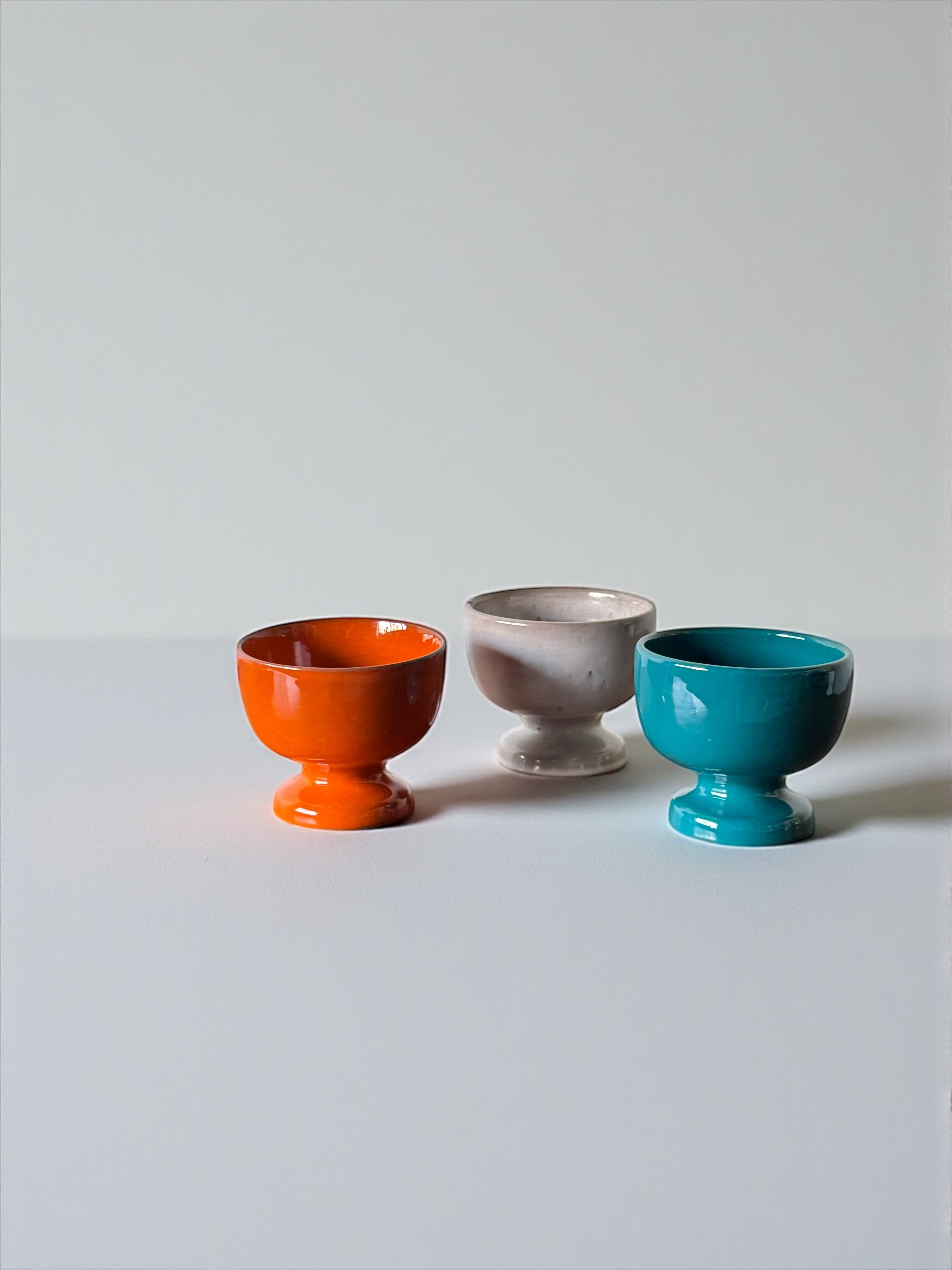 Set of Ceramic Stem Cups by Jacques Ruelland & Dani Ruelland, France 1960s