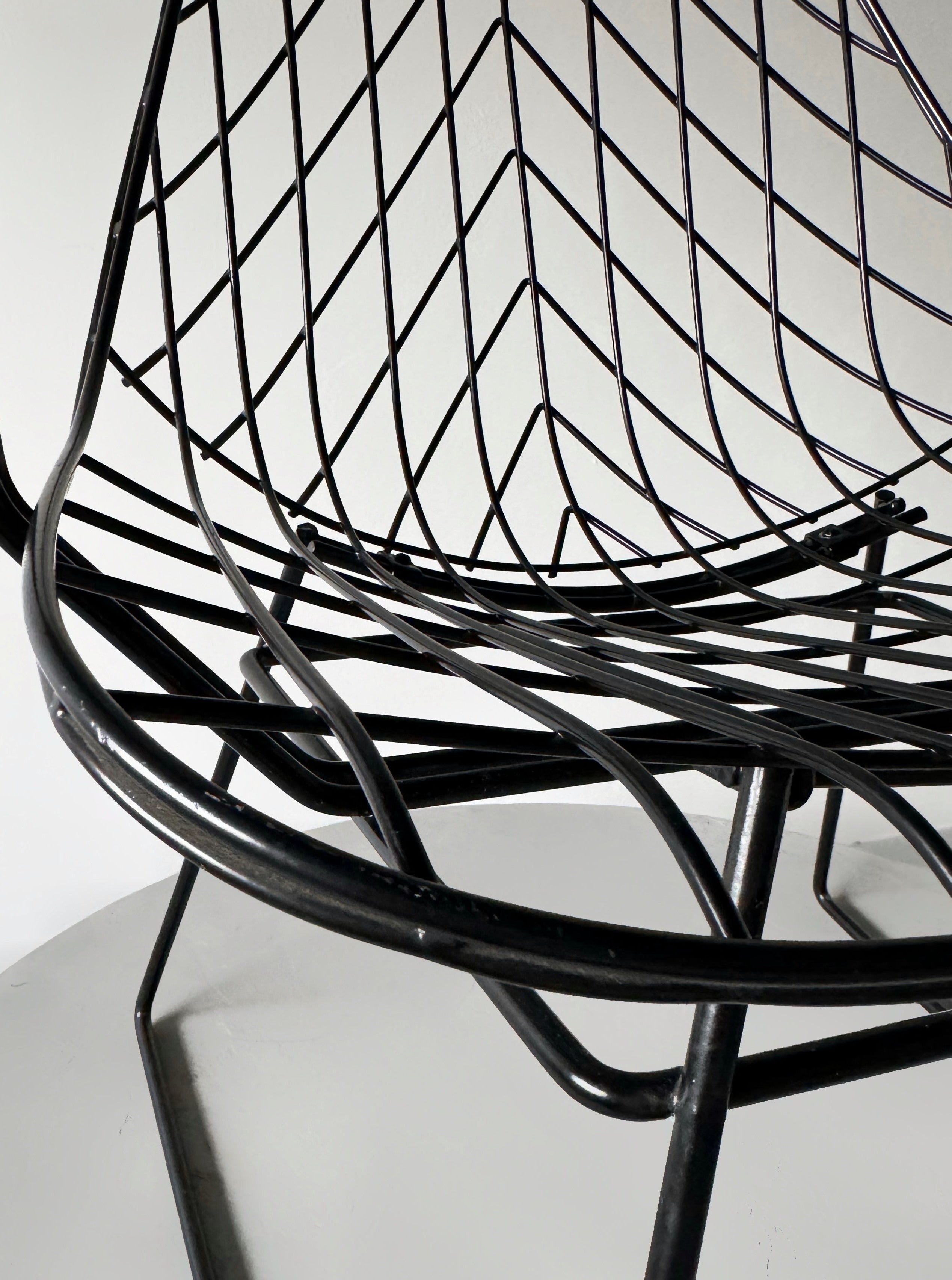 Wire leaf pattern arm chair by Cees Braakman and A. Dekker