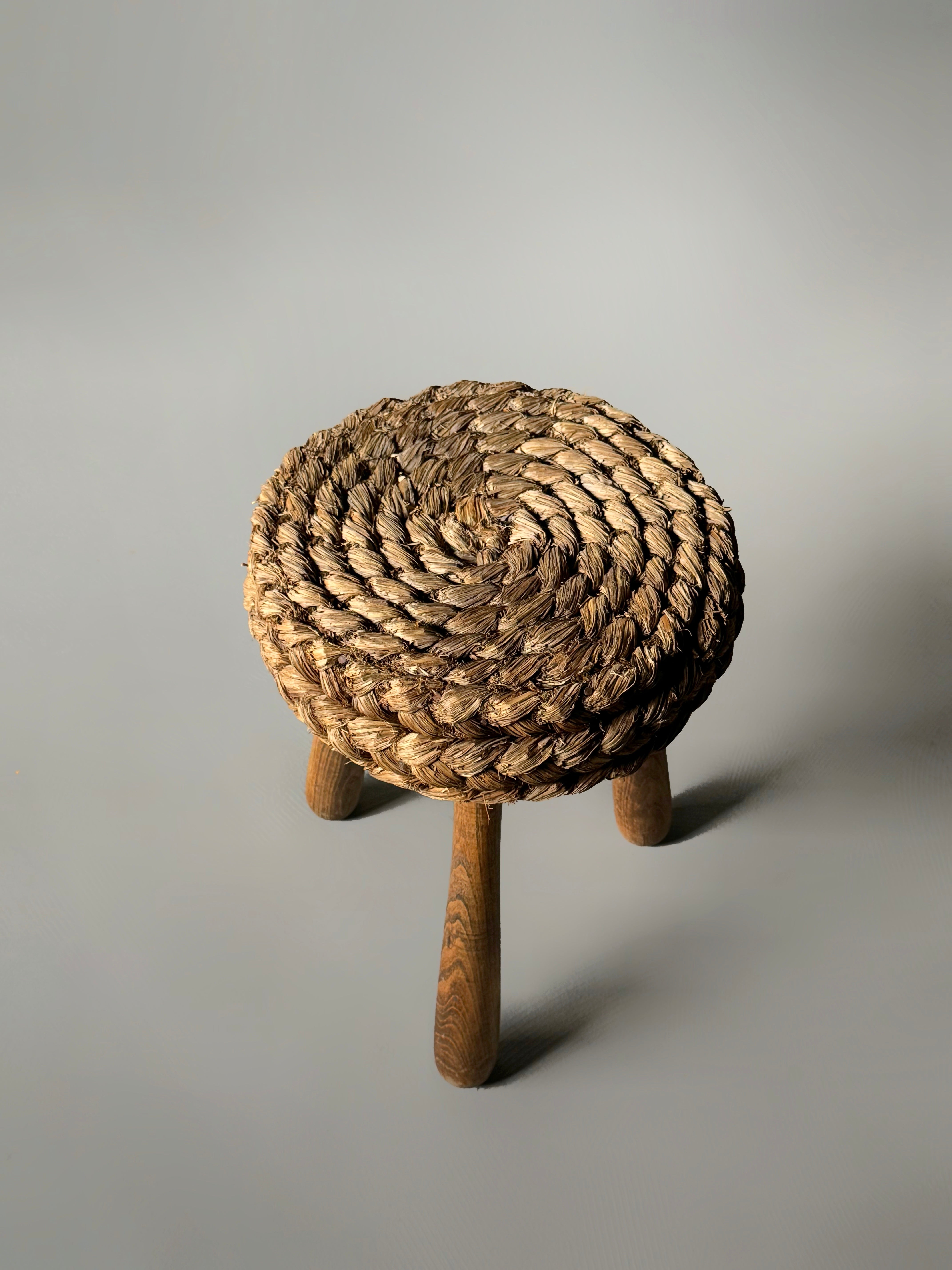 Stool designed by Adrien Audoux and Frida Minet, France 1950