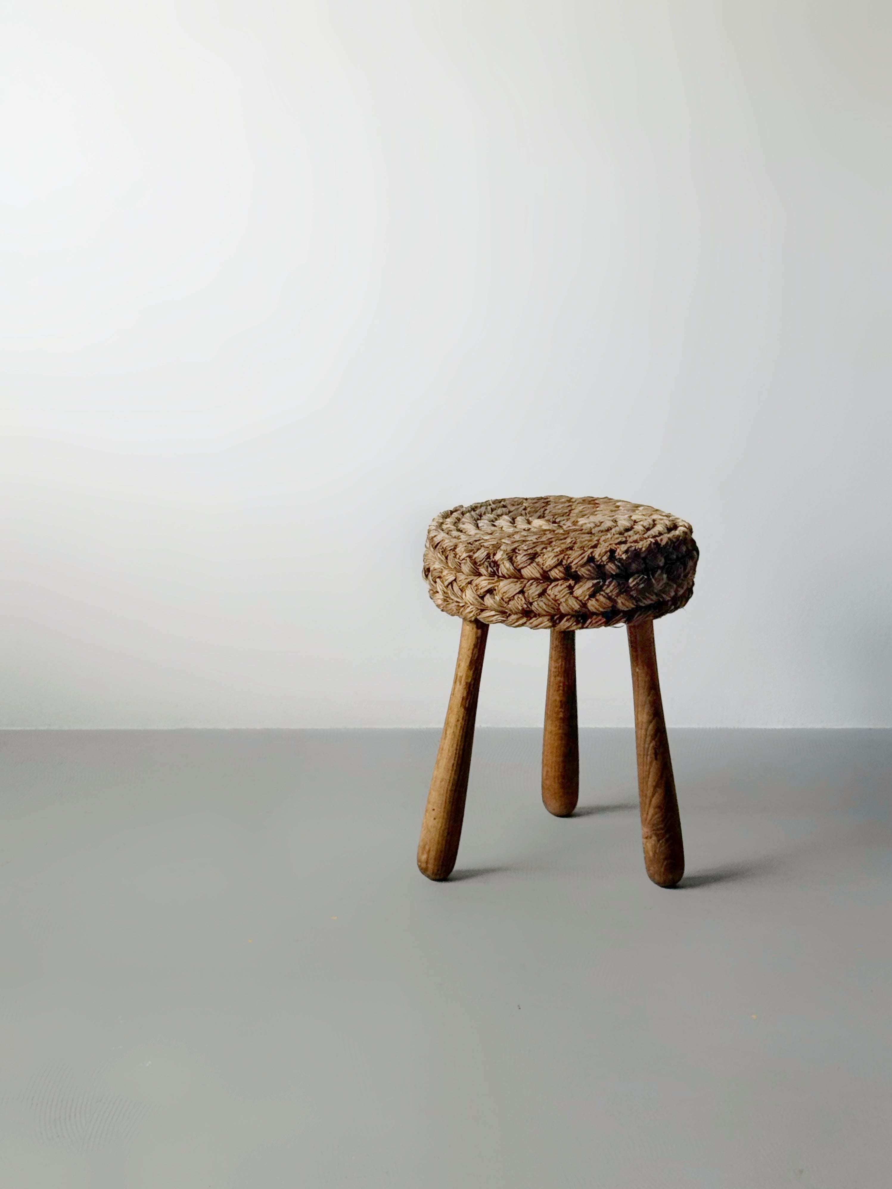 Stool designed by Adrien Audoux and Frida Minet, France 1950