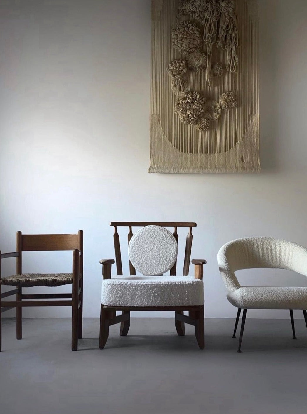 Armchair in oak by Guillerme et Chambron