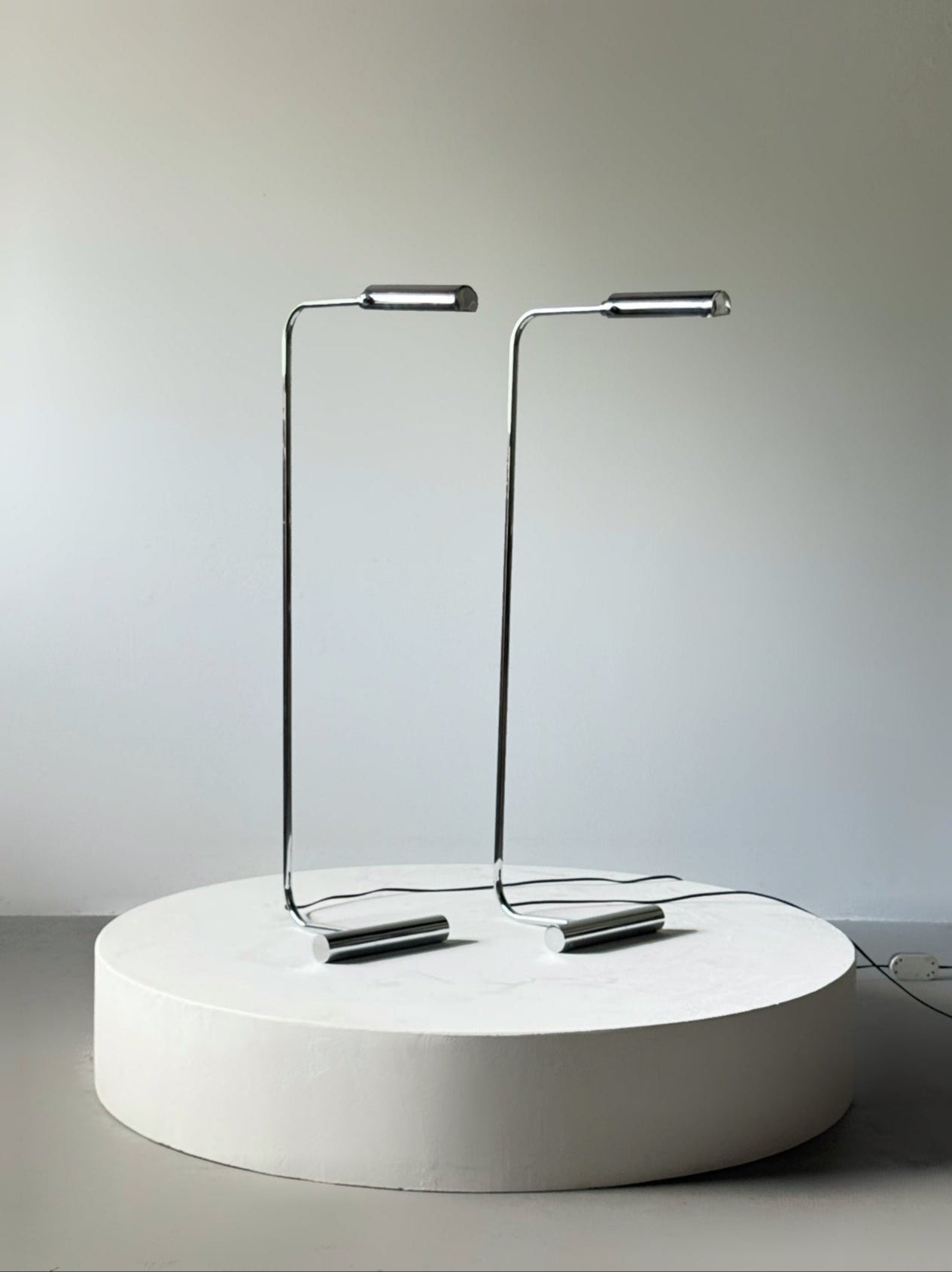 Nickel-Plated Reading Lamp by Christian Liaigre, France 1980s　　