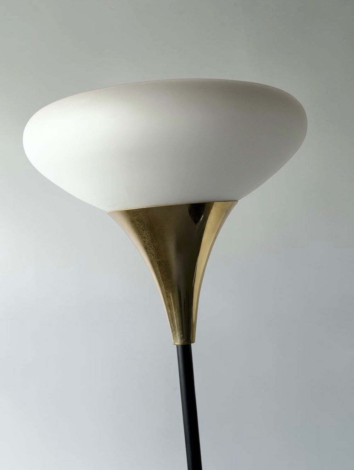 Metal and Glass Floor Lamp from Stilnovo, Italy, 1950s