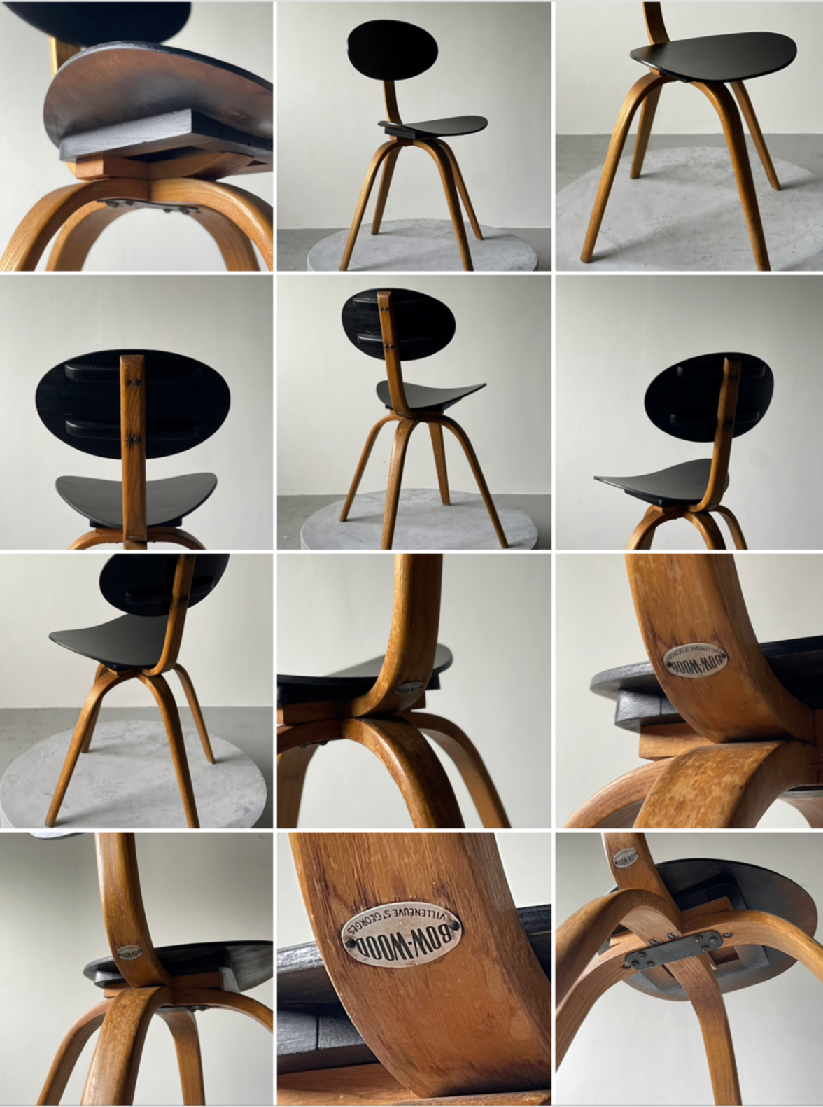 ‘Bow-Wood’ chair by Hugues Steiner