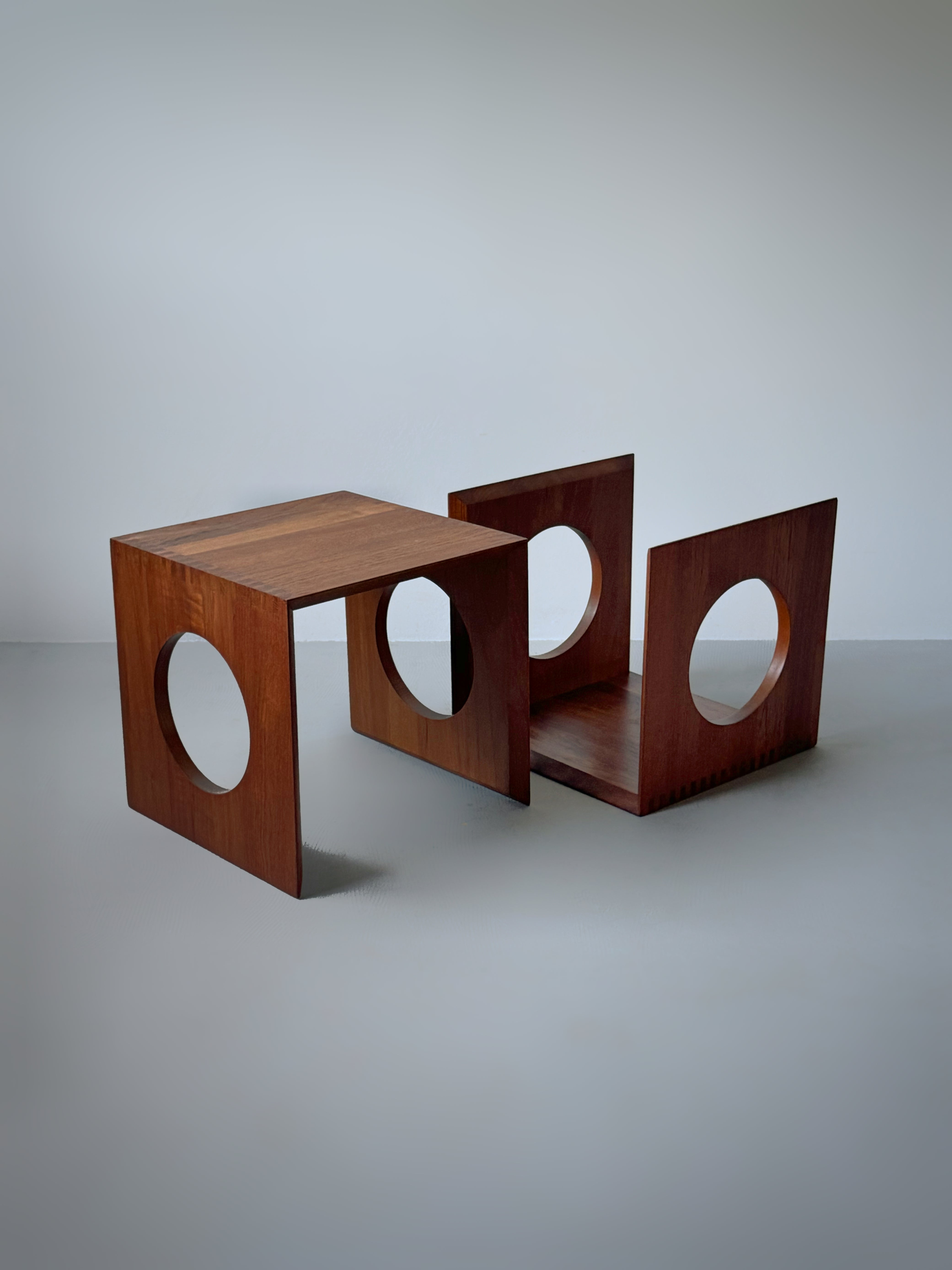 Cube nesting tables by Jens Harald Quistgaard