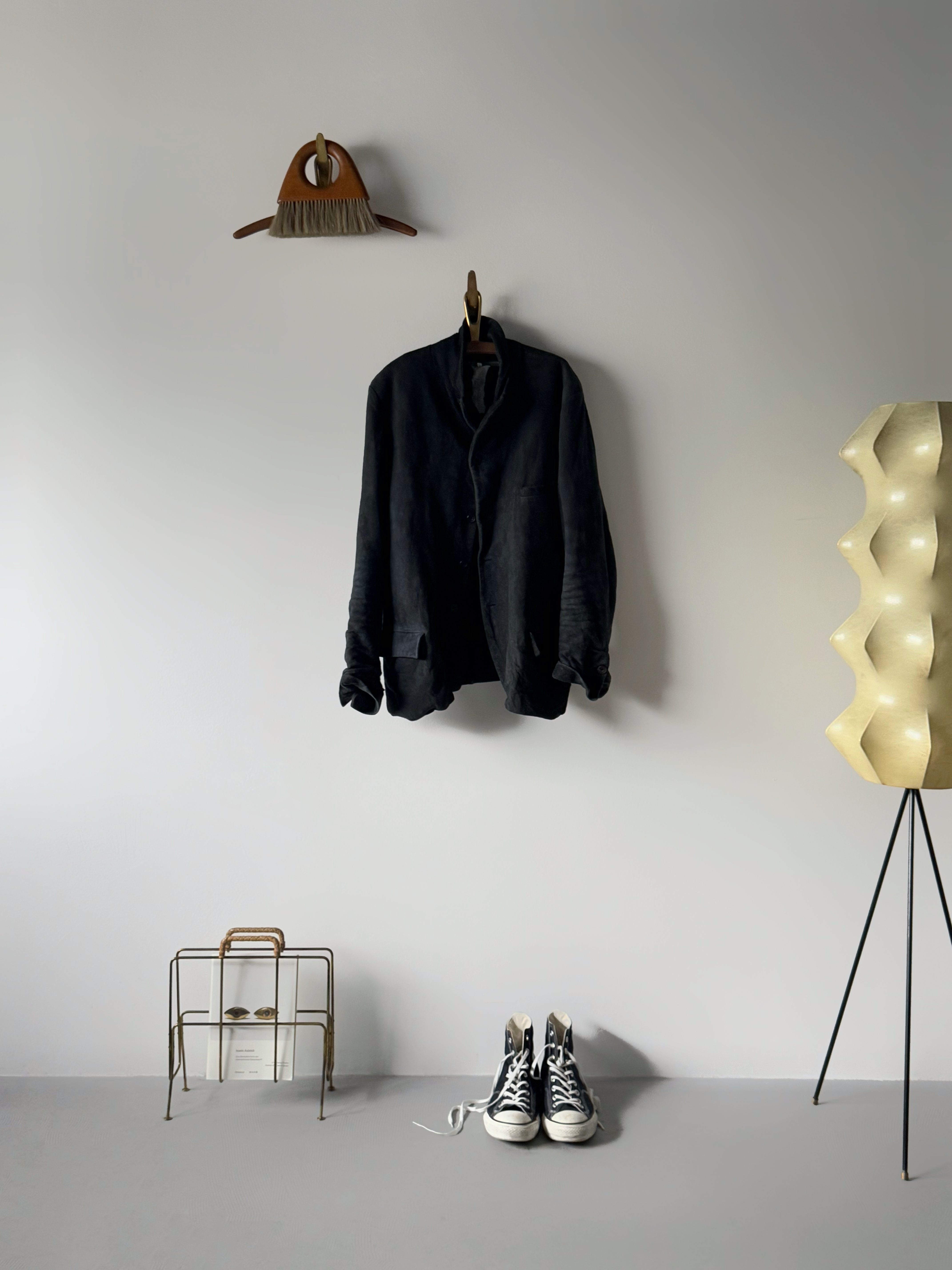 Brass and Leather Cloth Hangers by Carl Auböck　