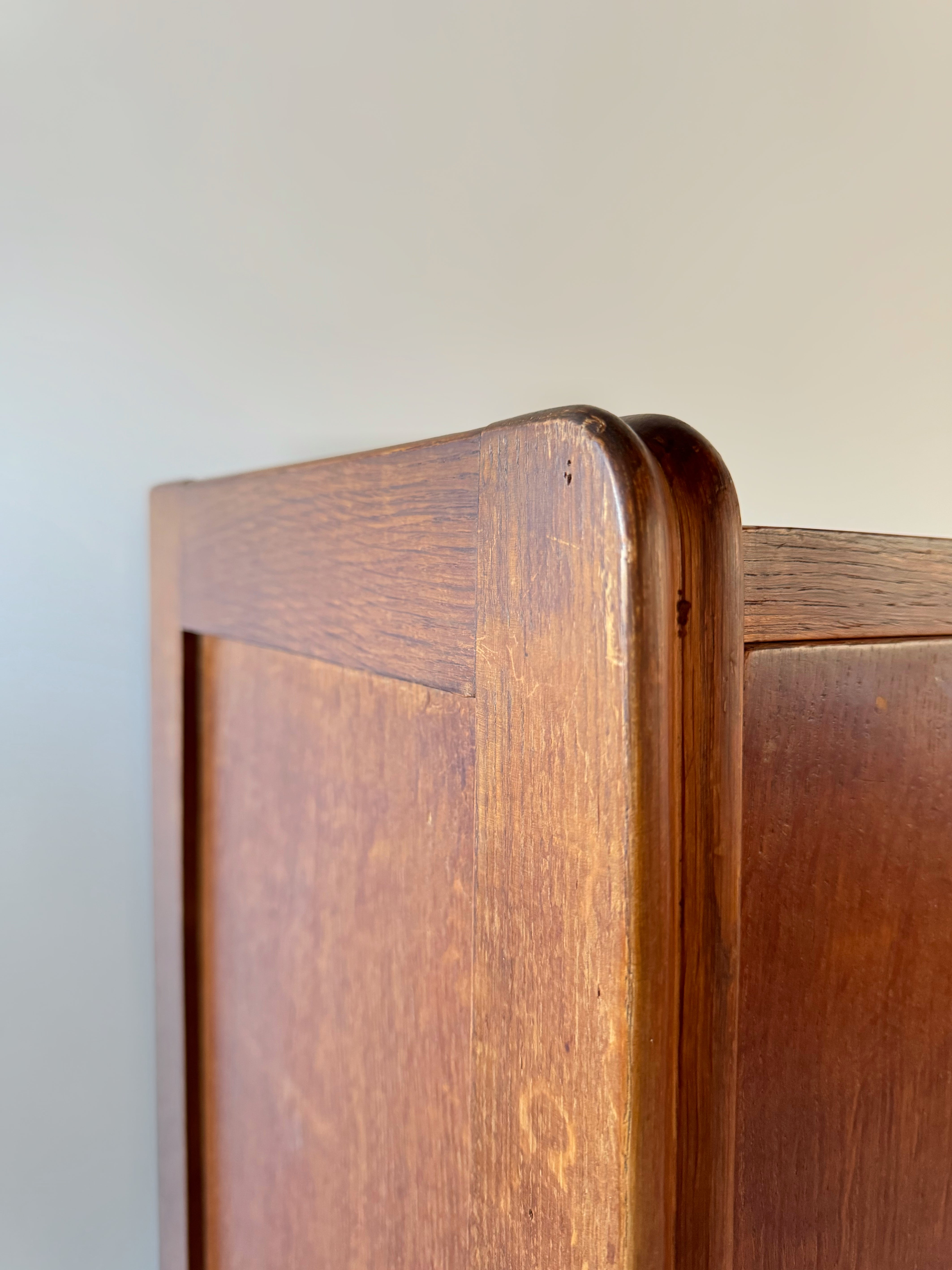 Oak secretary cabinet, France 1950s